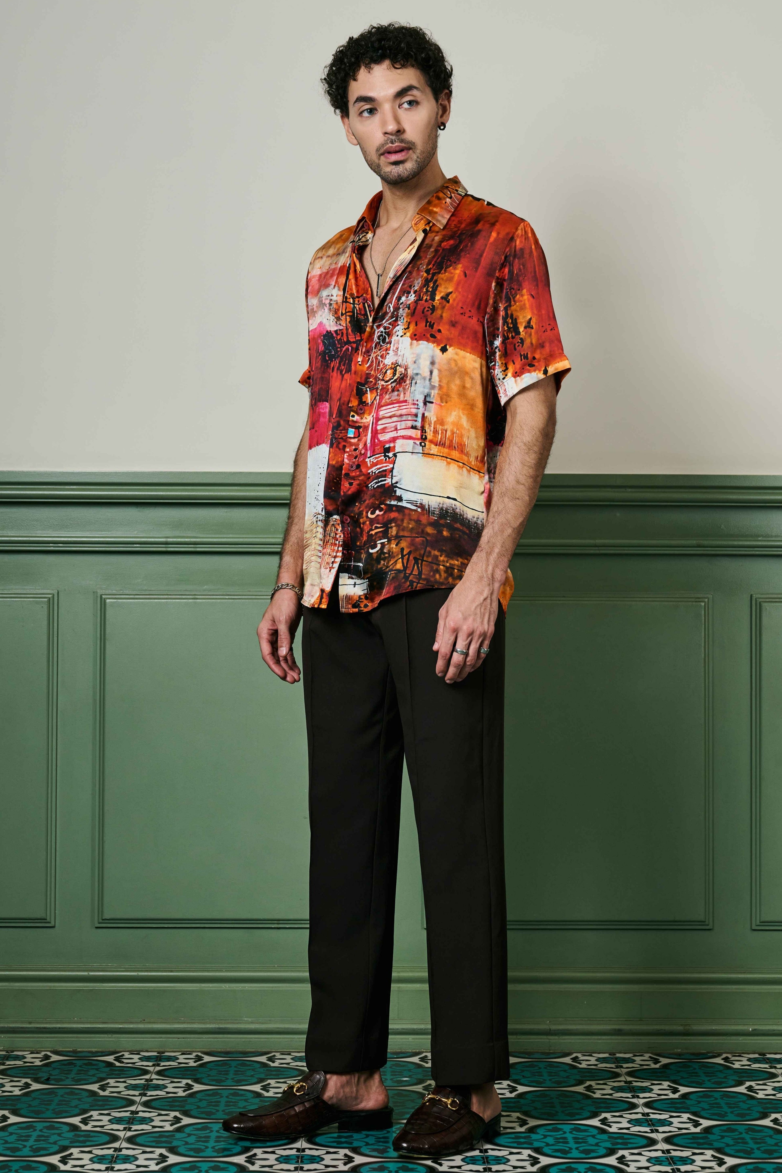Ember Oasis Habutai Silk Shirt