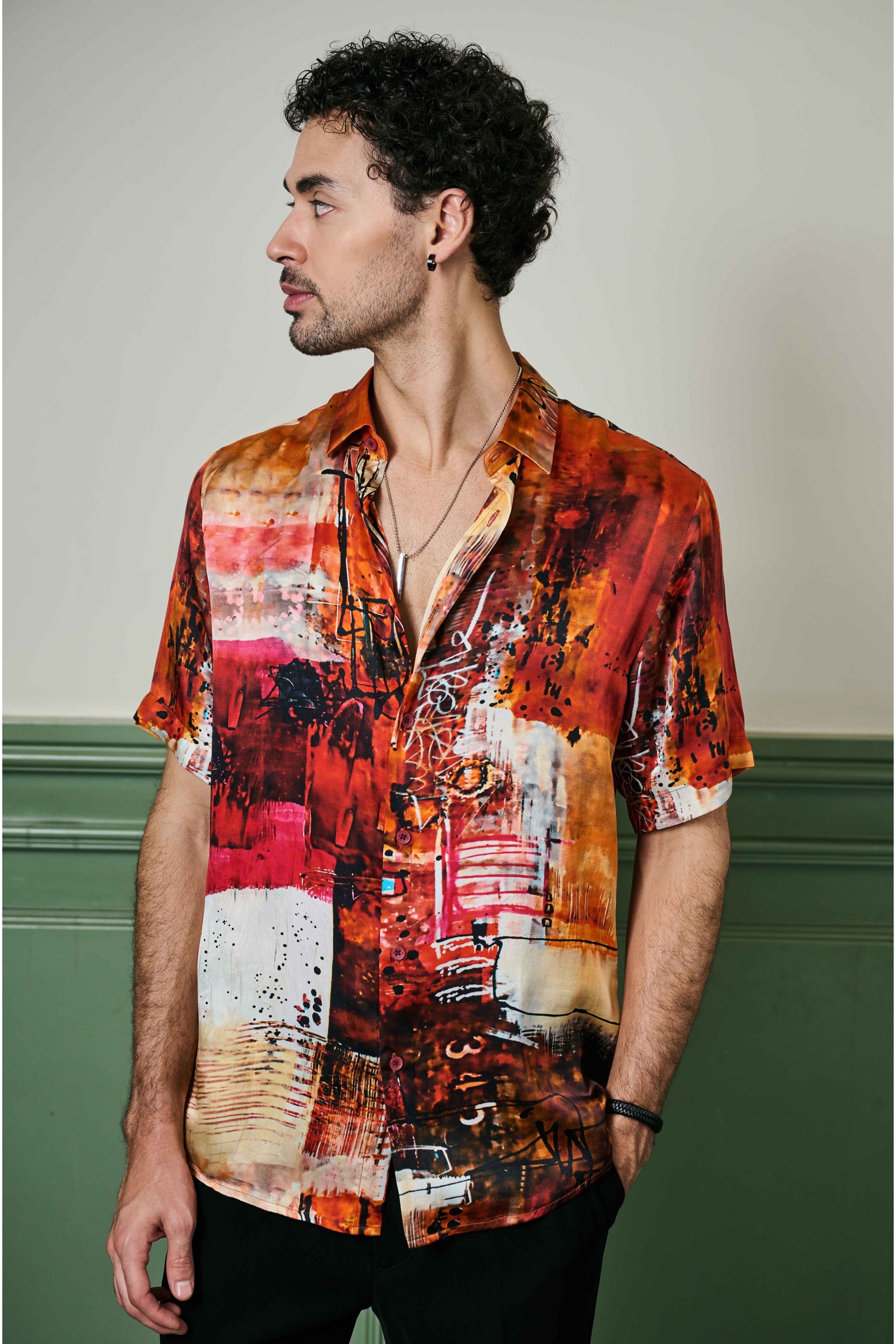 Ember Oasis Habutai Silk Shirt