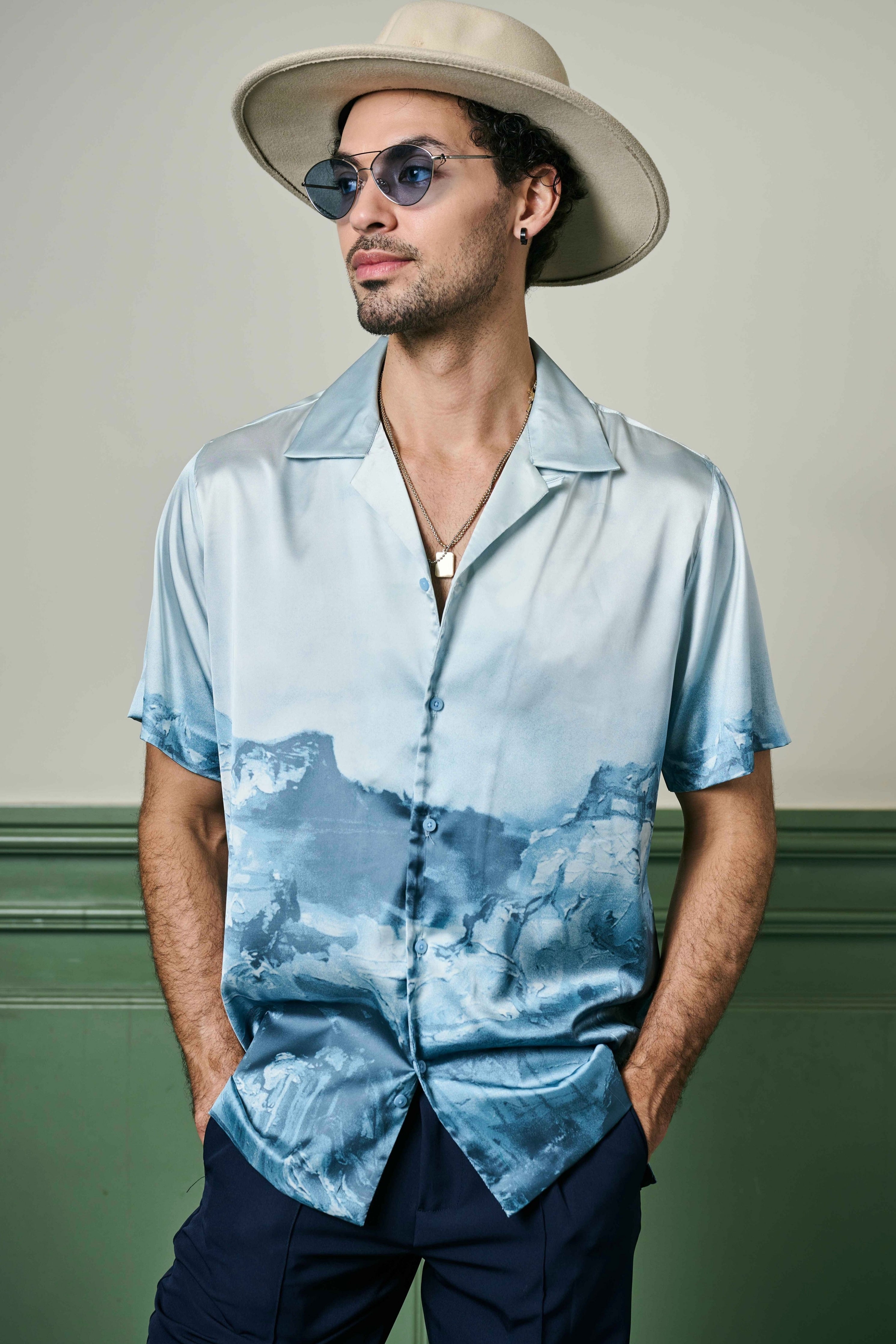 Arctic Reflections Habutai Silk Shirt