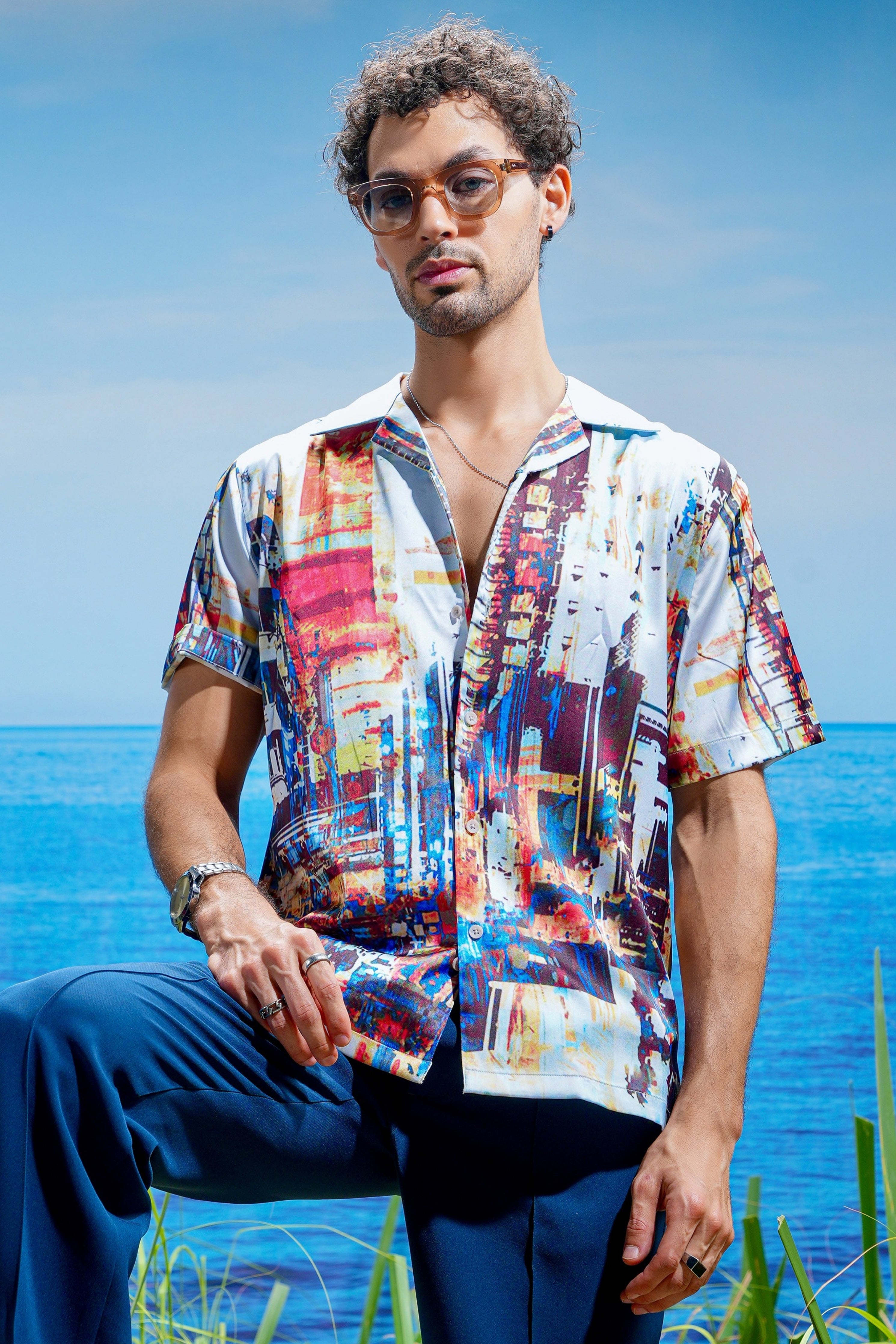 Metropolis Horizon Habutai Silk Shirt