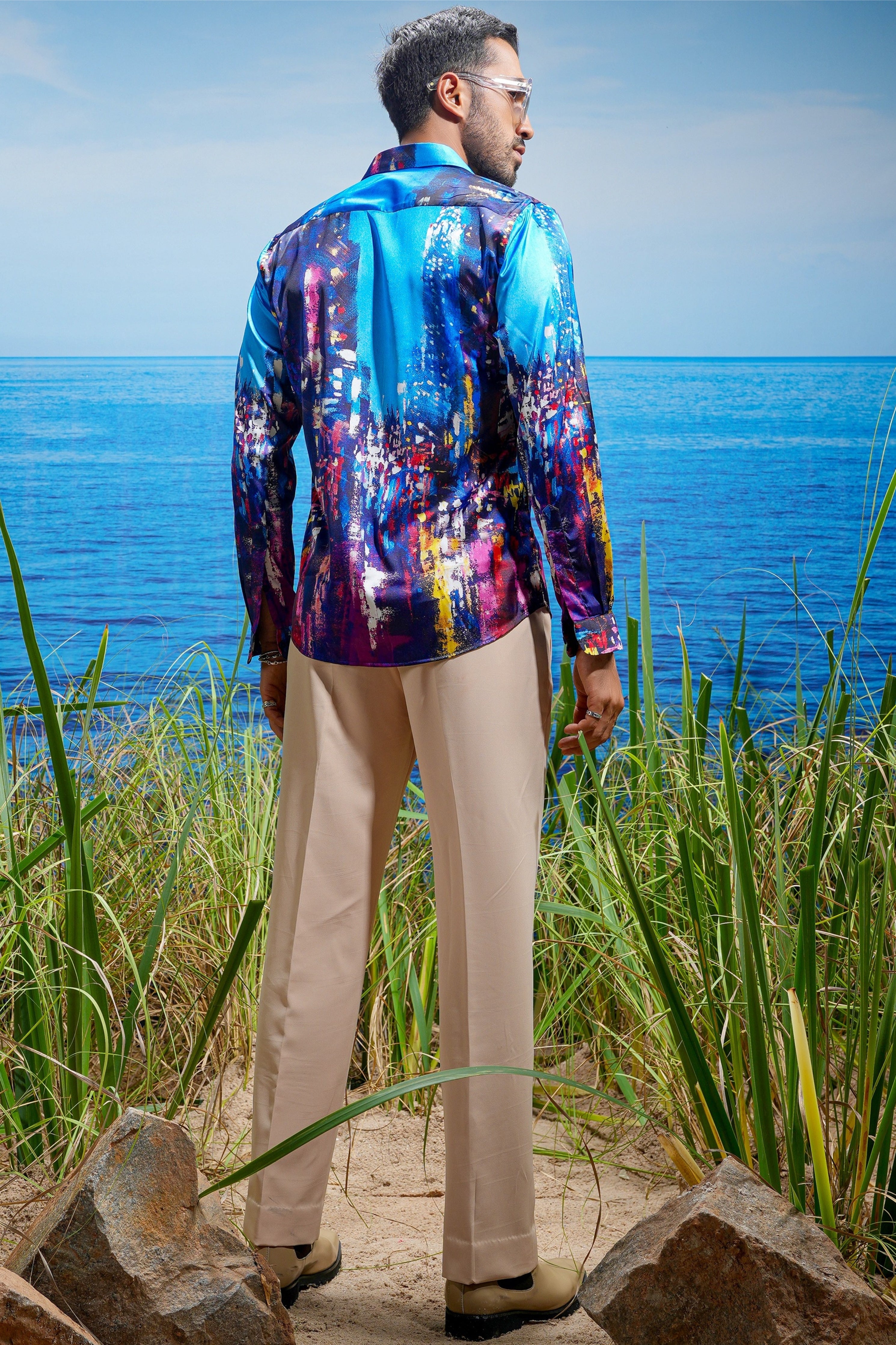 Vienna Prism Habutai Silk Shirt