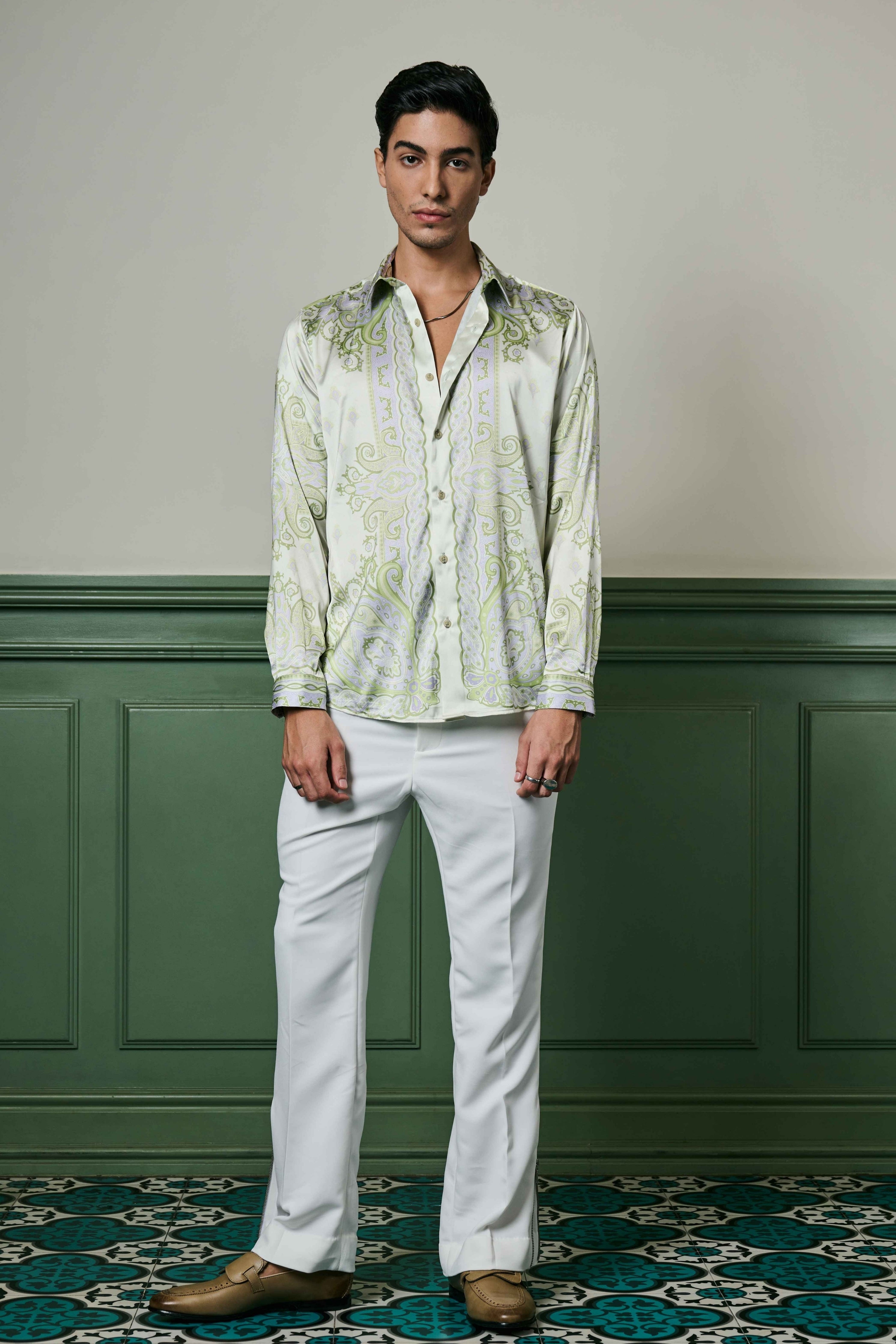 Mint Reverie Habutai Silk Shirt