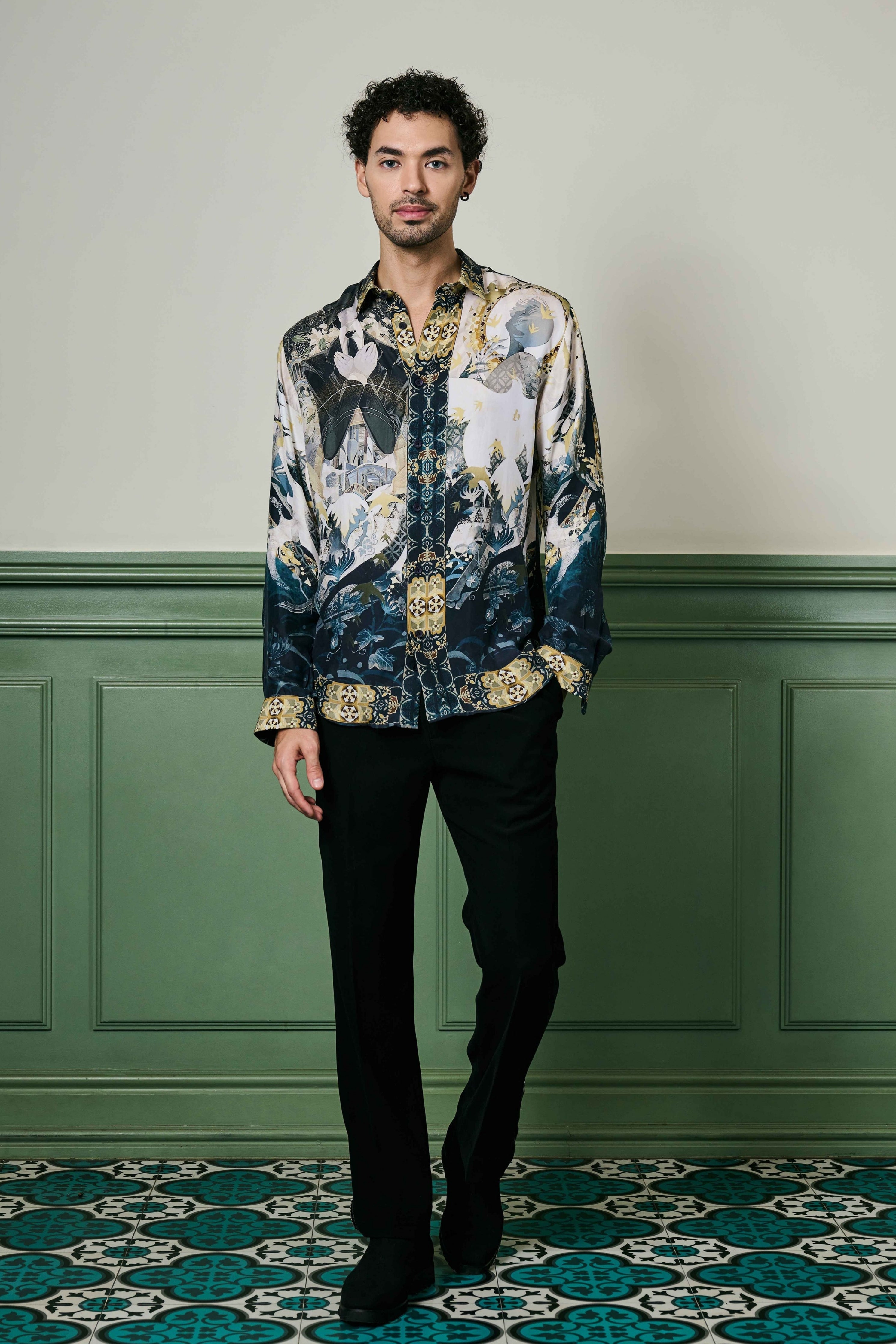Kyoto Nightfall Habutai Silk Shirt