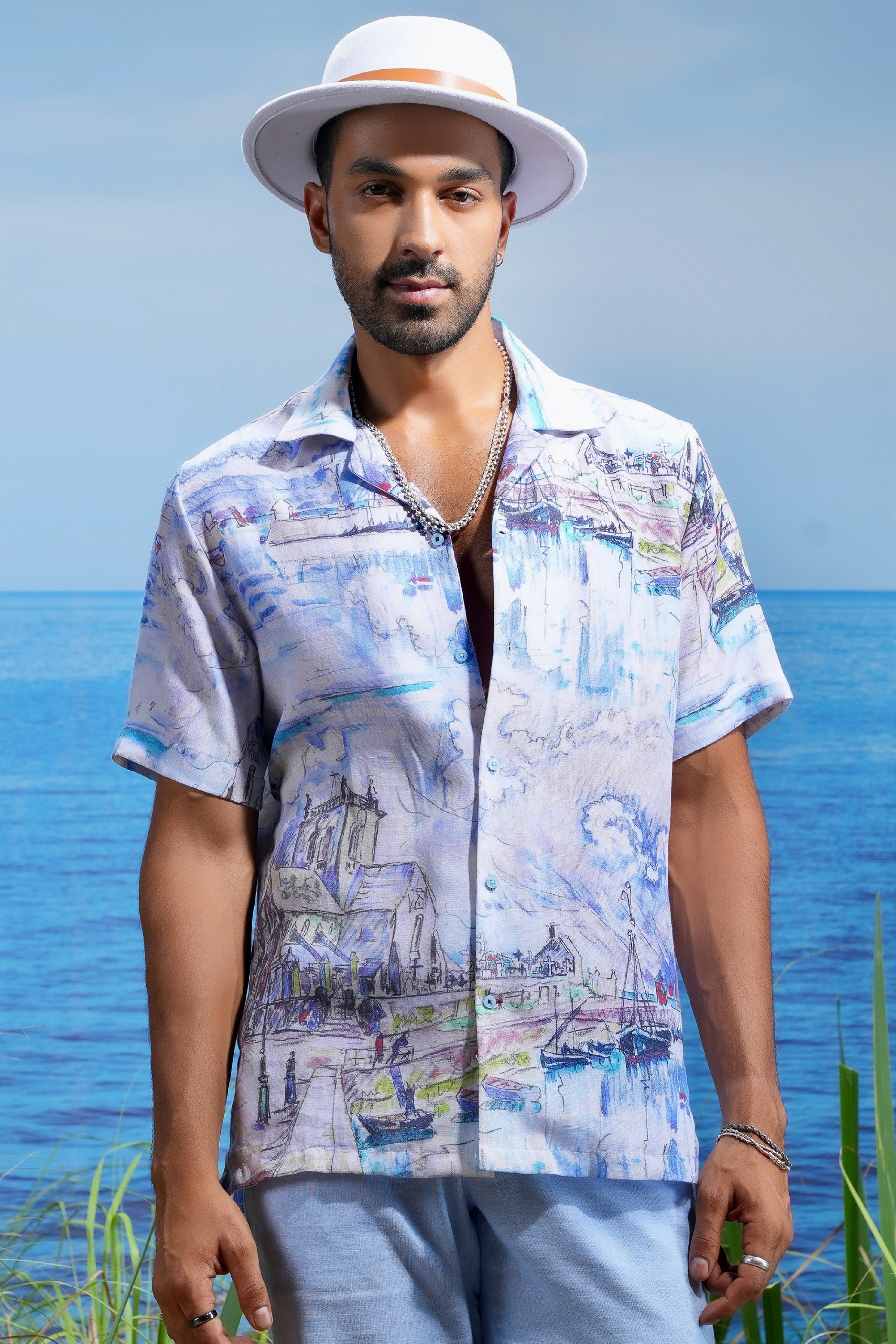 Ibiza Breeze Linen Cuban Shirt