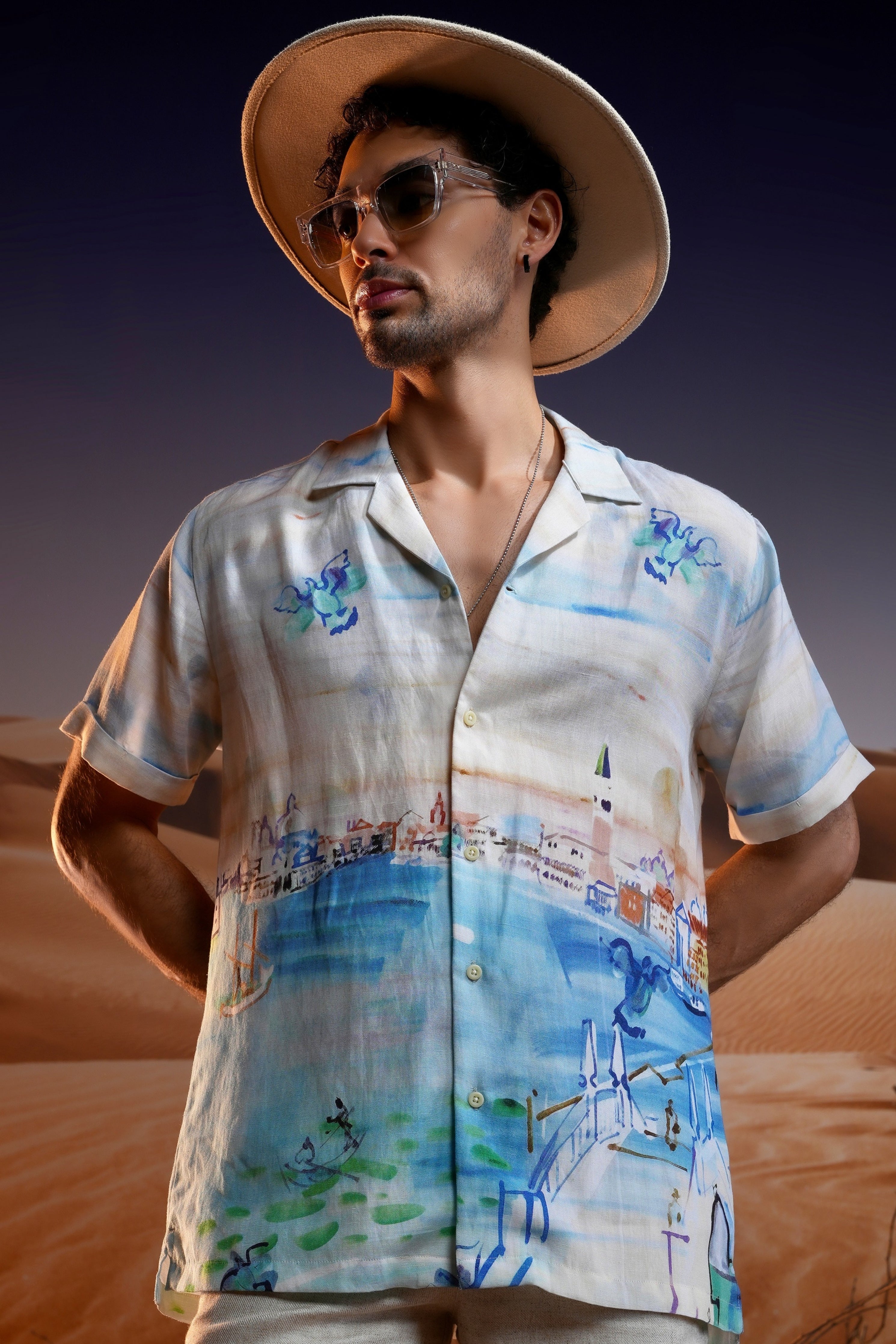 Marina Serenity Linen Cuban Shirt