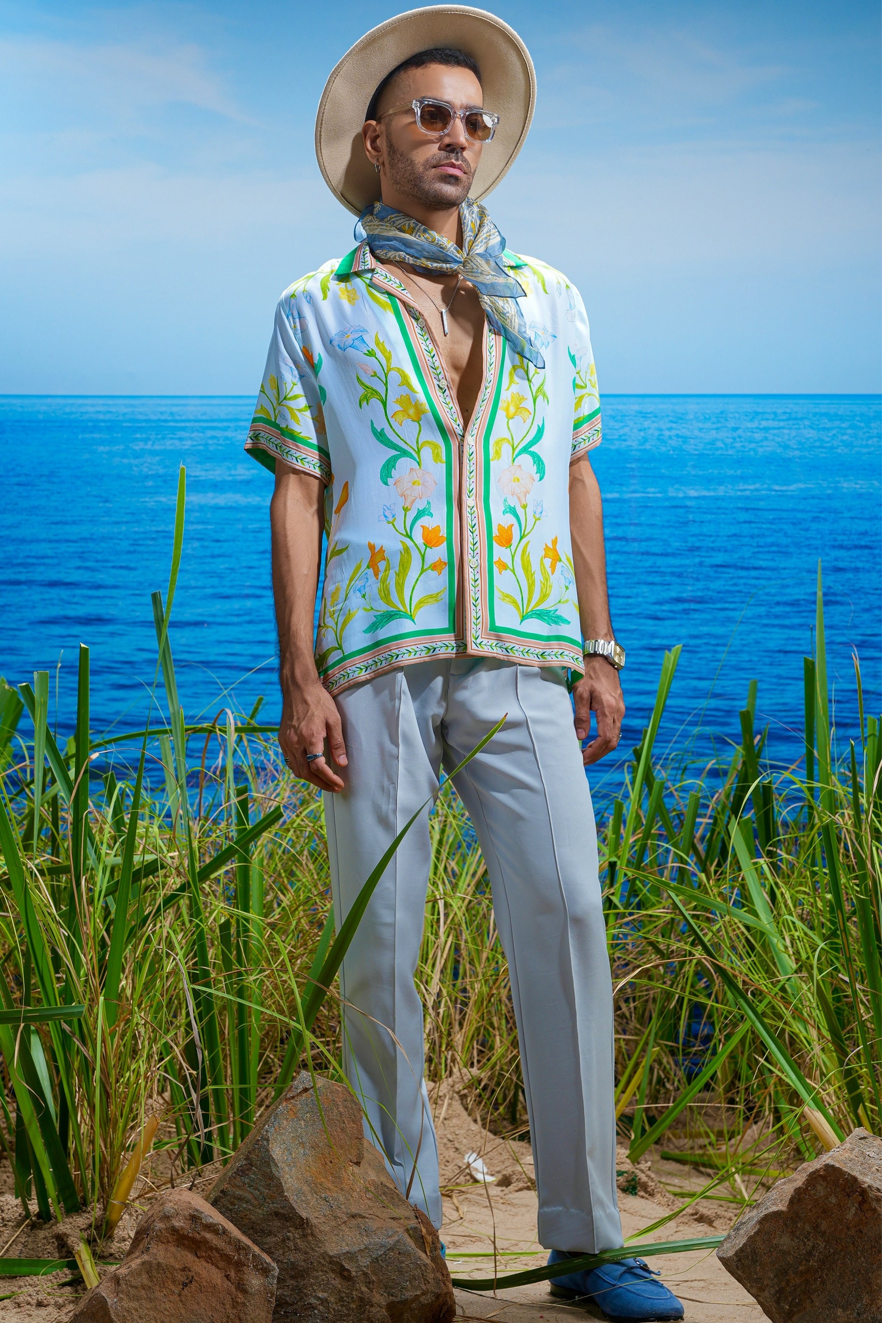 Arcadian Meadow Habutai Silk Shirt