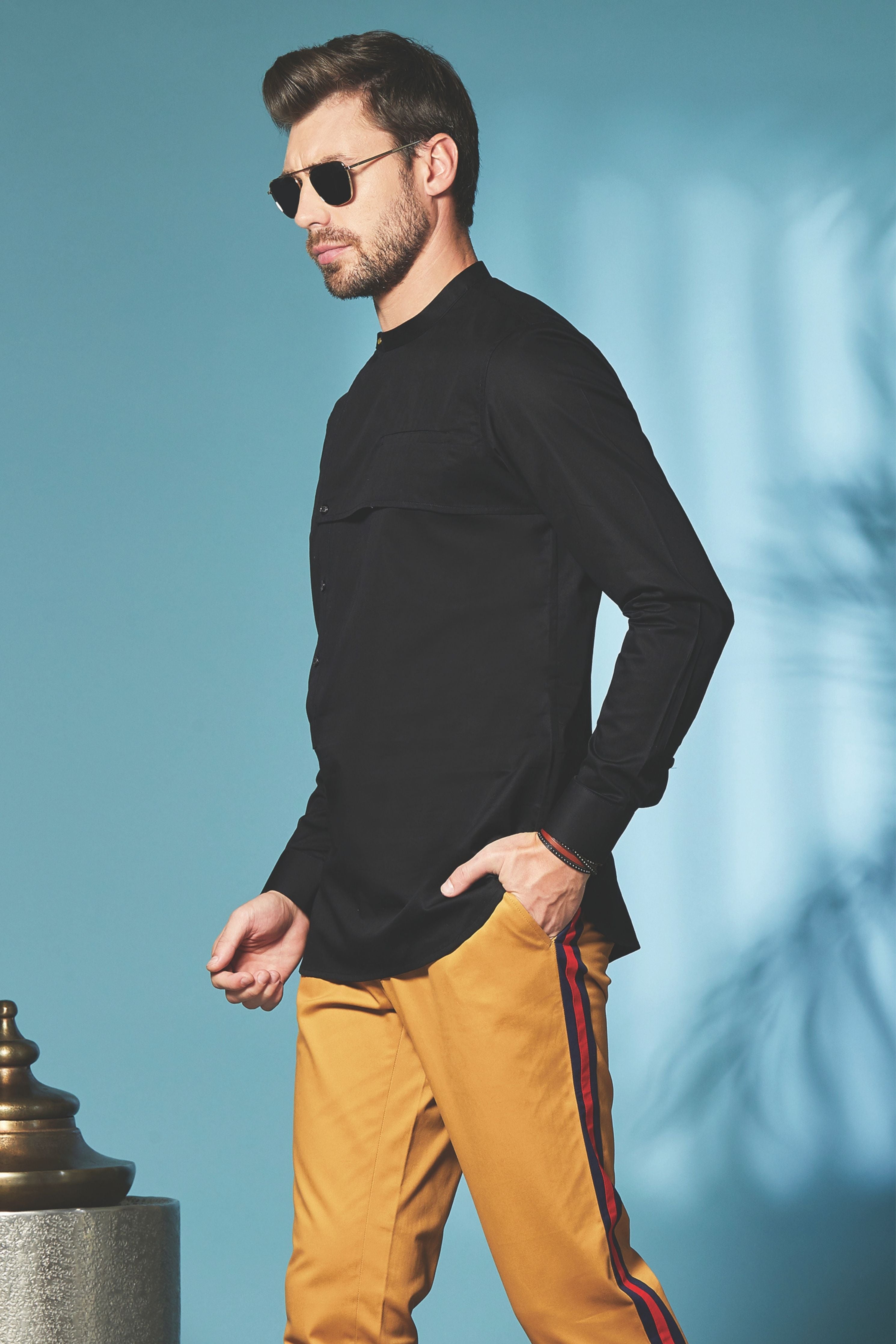 Asymmetric Black Shirt