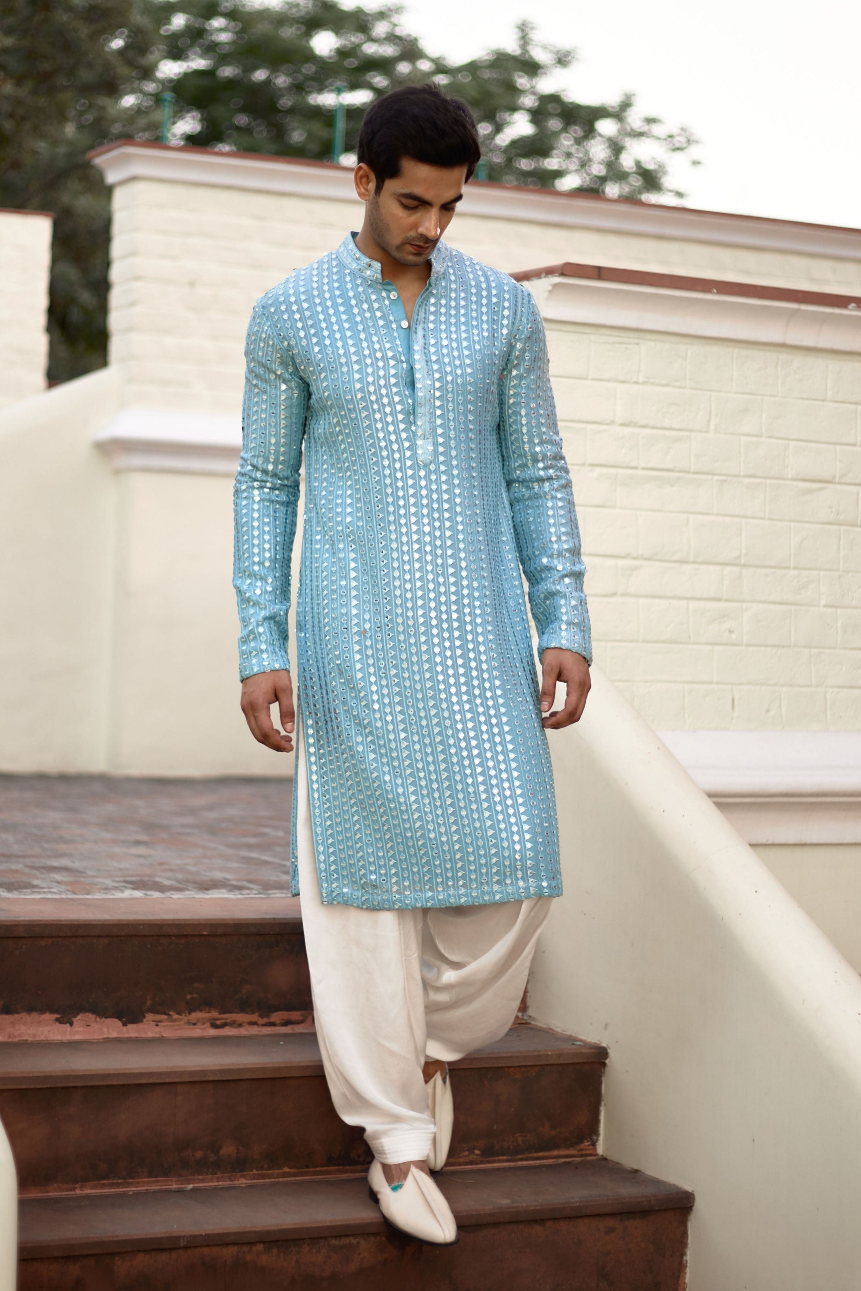 Yasir Kurta Sky Blue