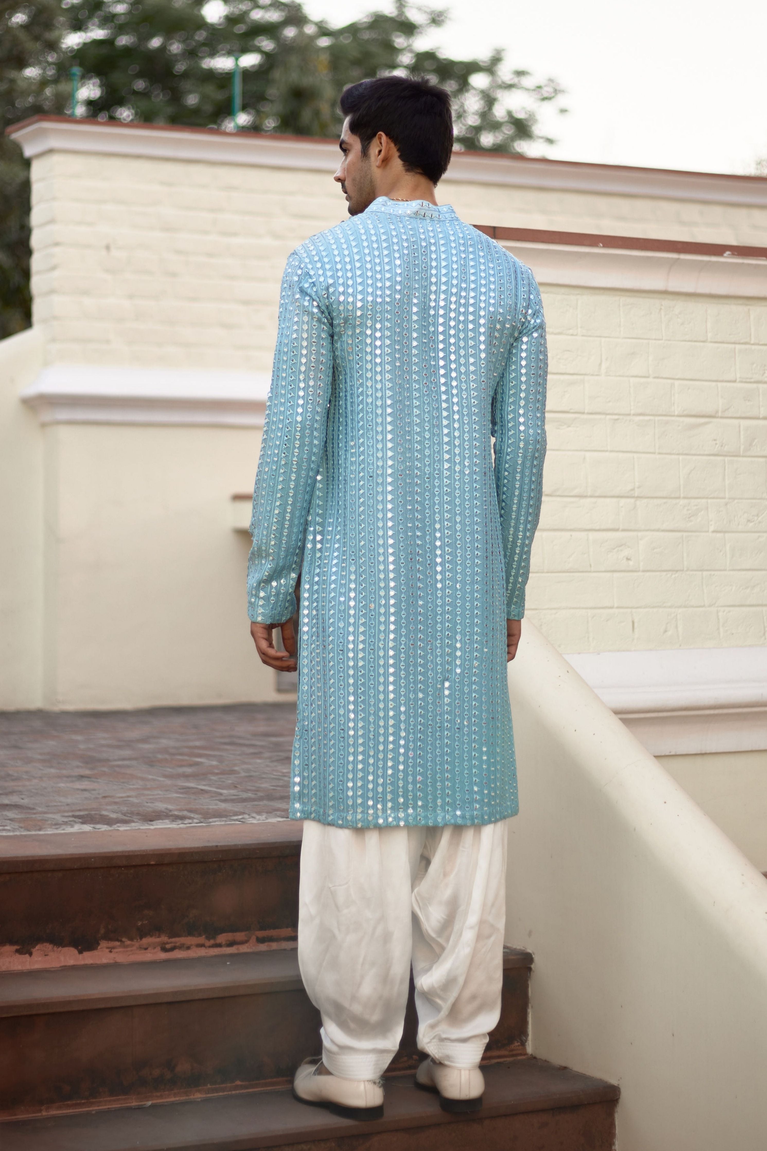 Yasir Kurta Sky Blue