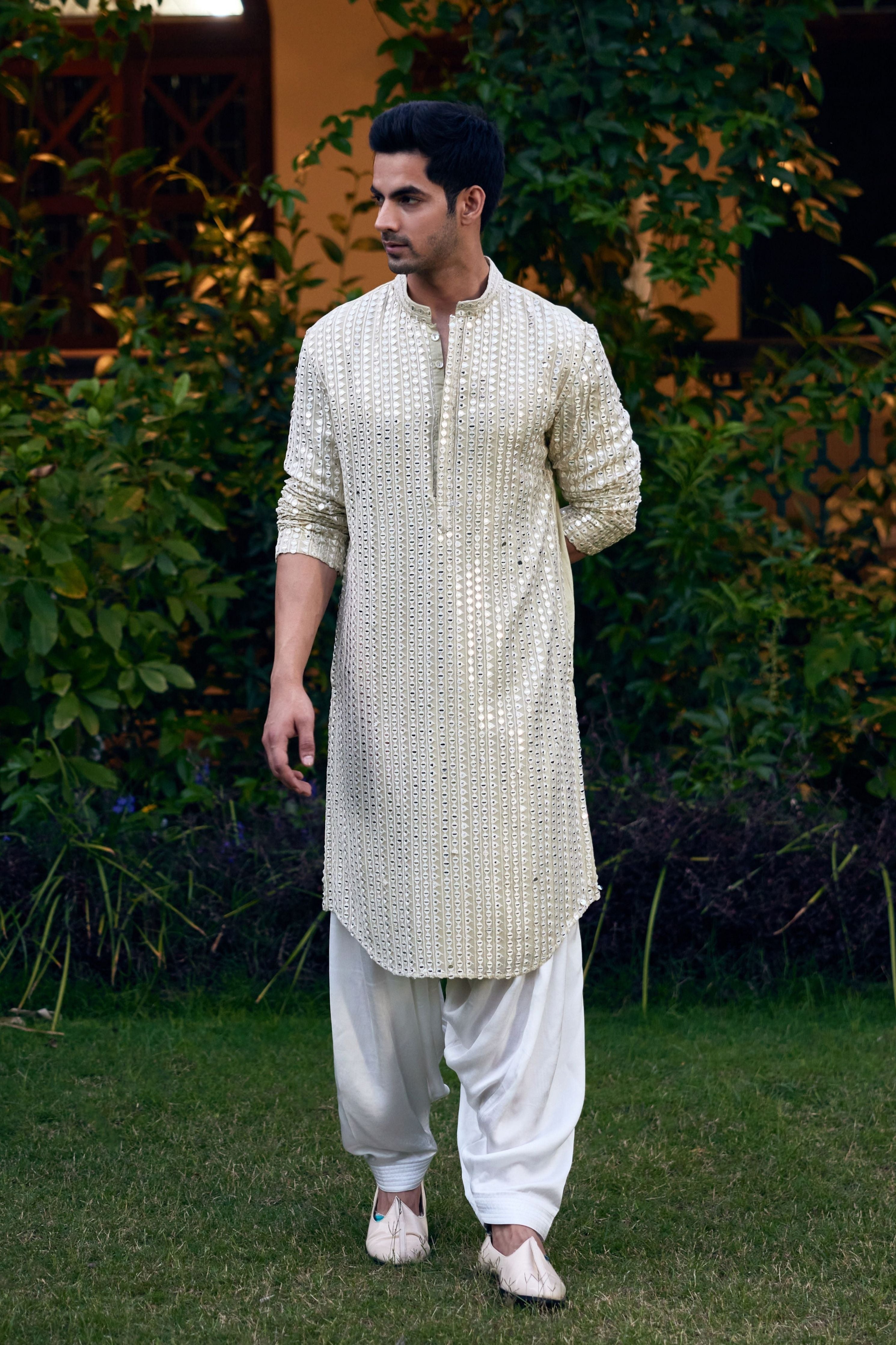 Yasir Kurta Mint Green