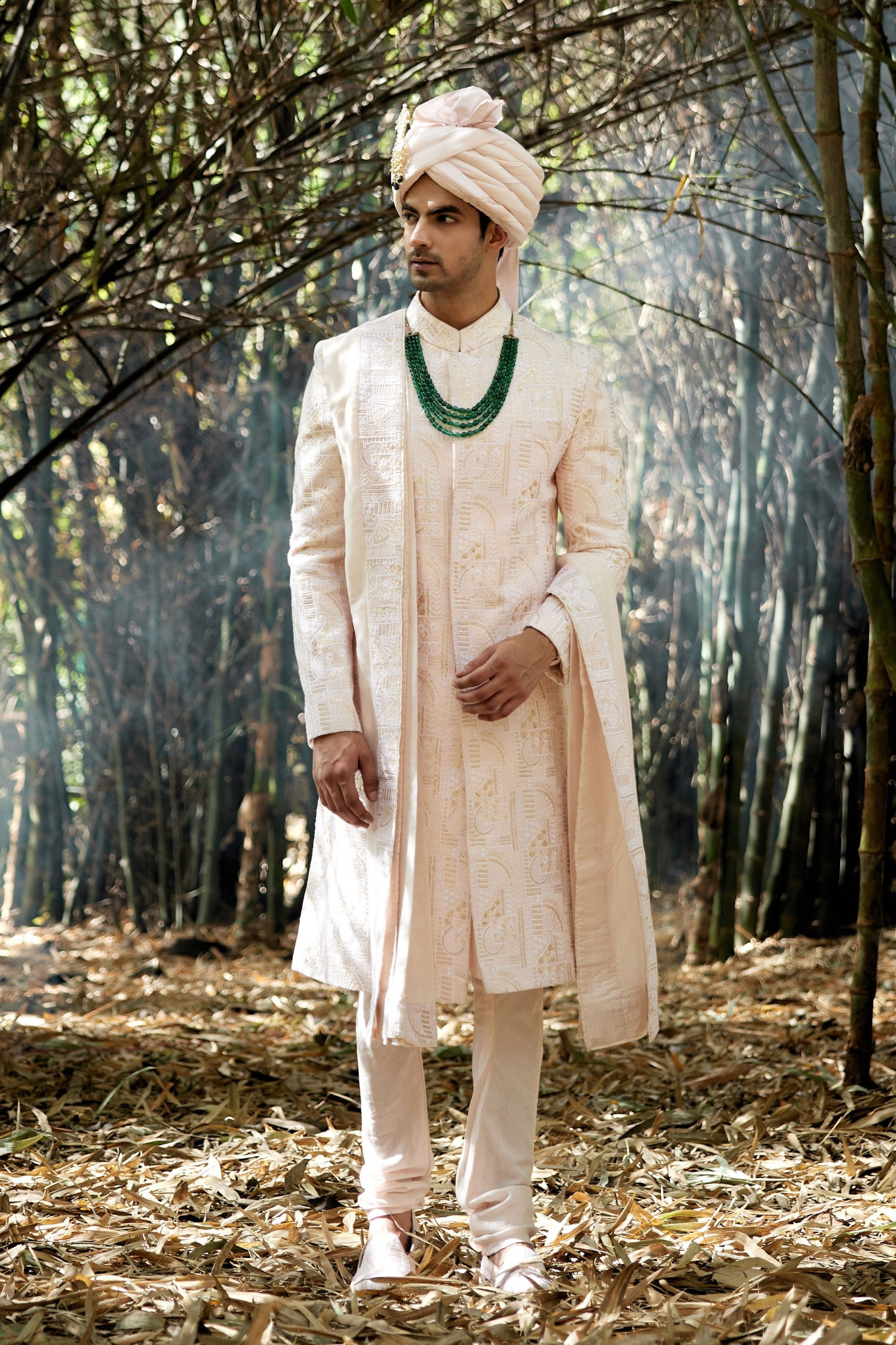 Zahid Sherwani Powder Pink
