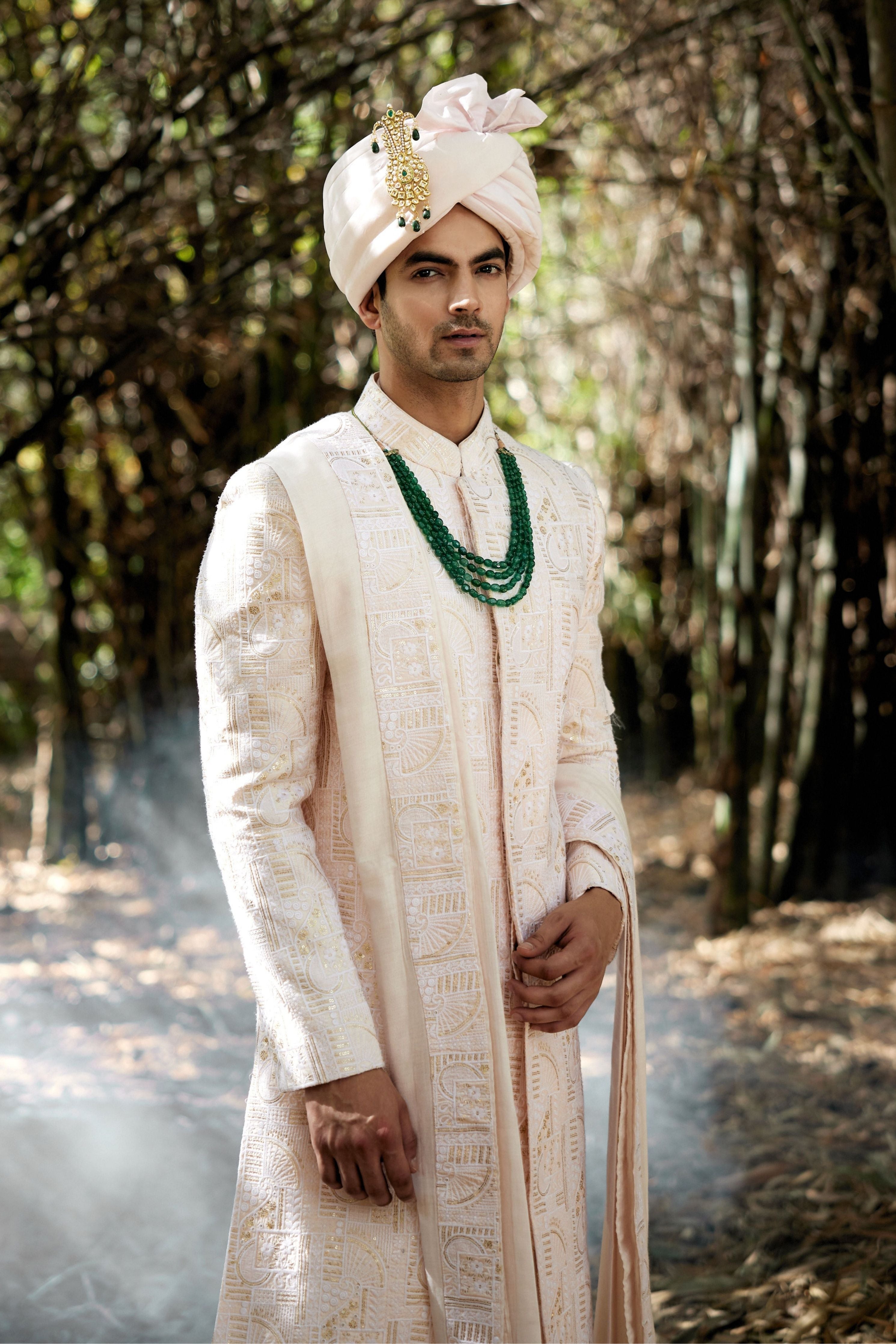 Zahid Sherwani Powder Pink