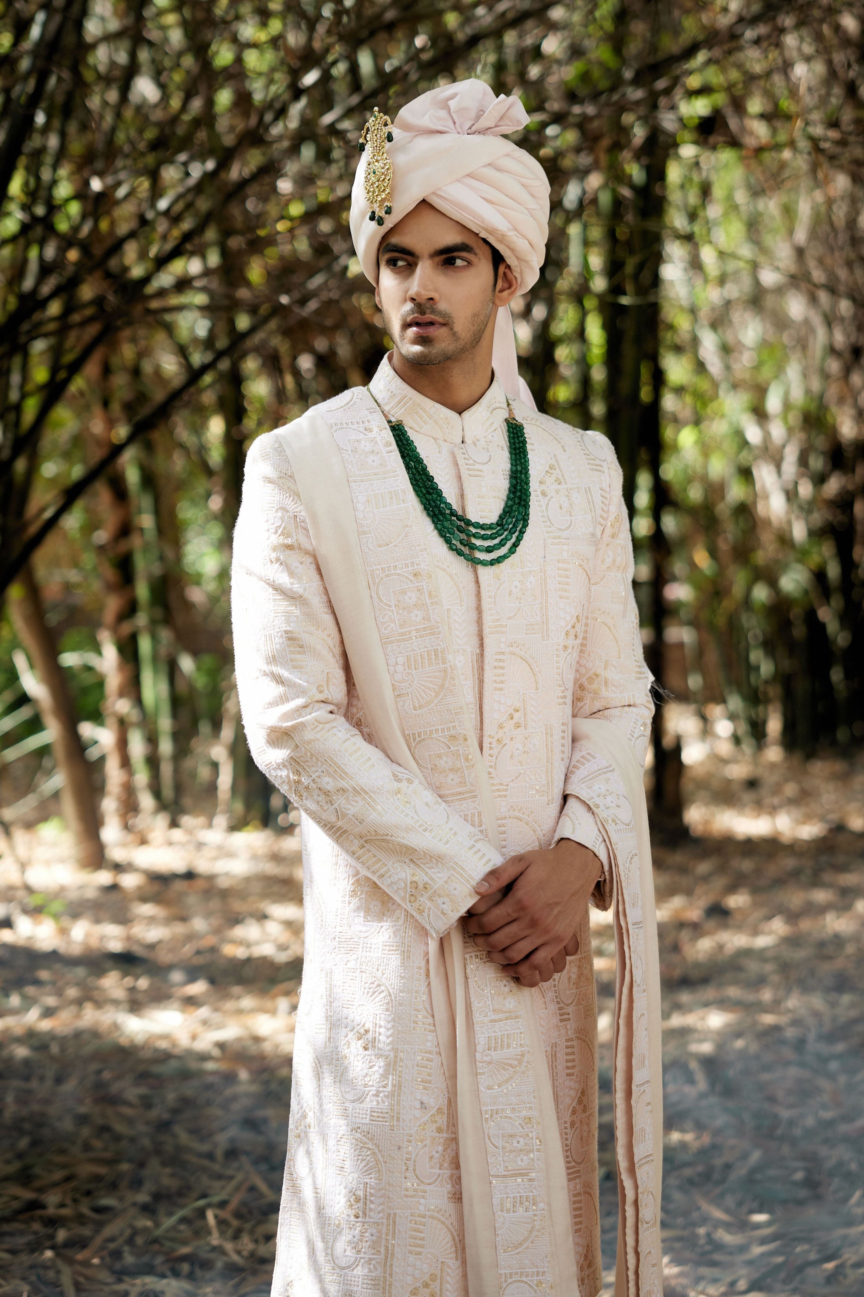 Zahid Sherwani Powder Pink