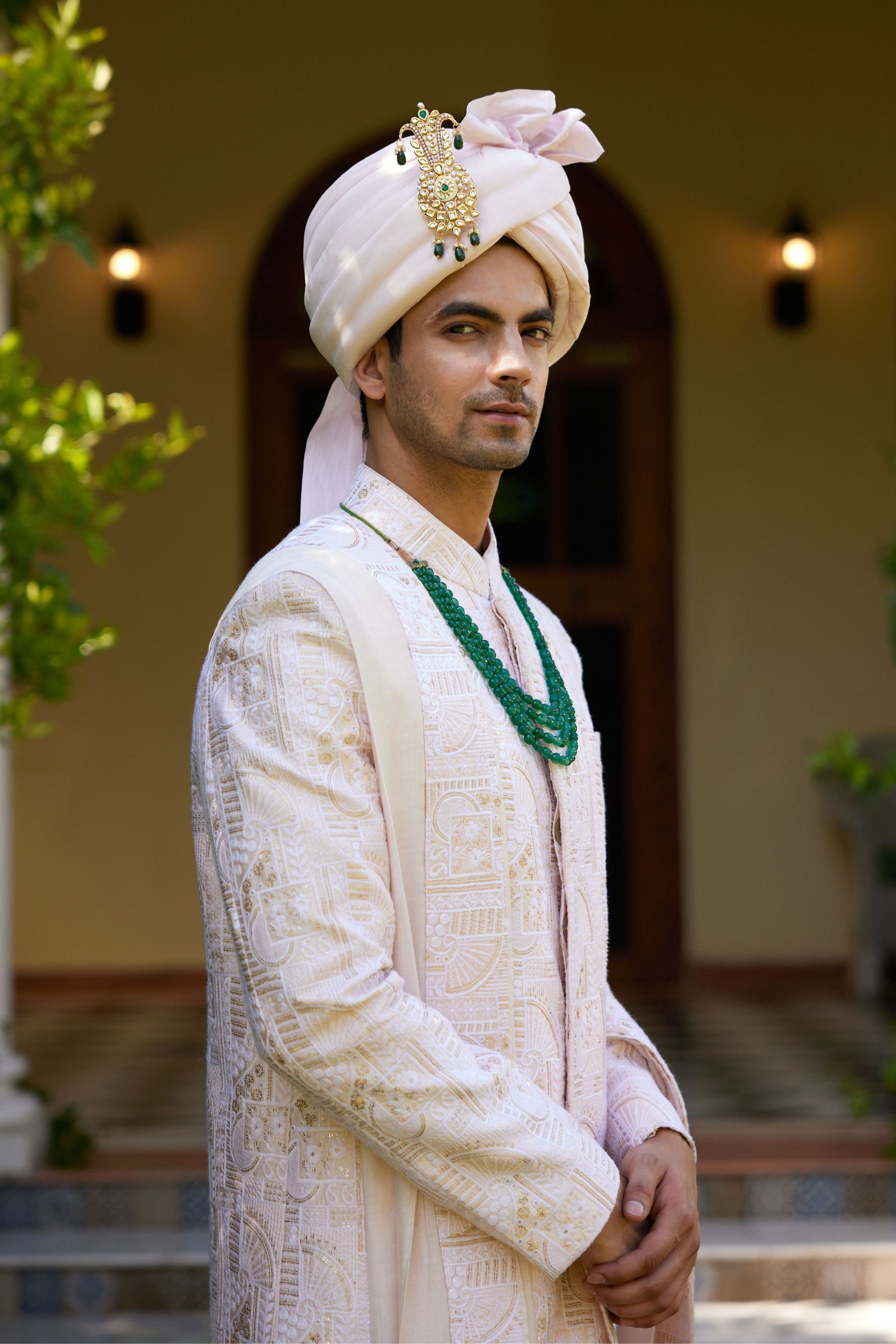 Zahid Sherwani Powder Pink
