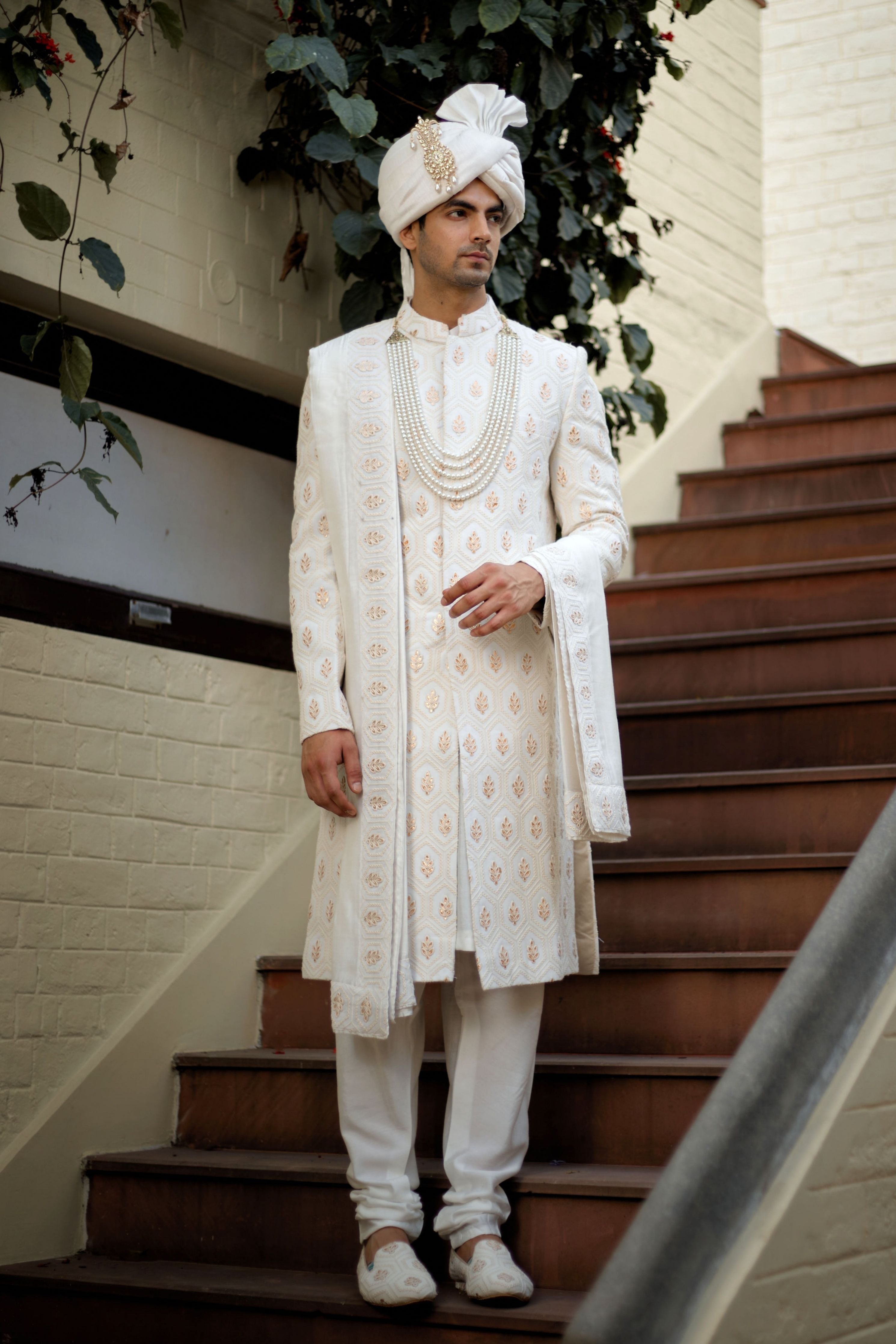 Fahad Sherwani Ivory