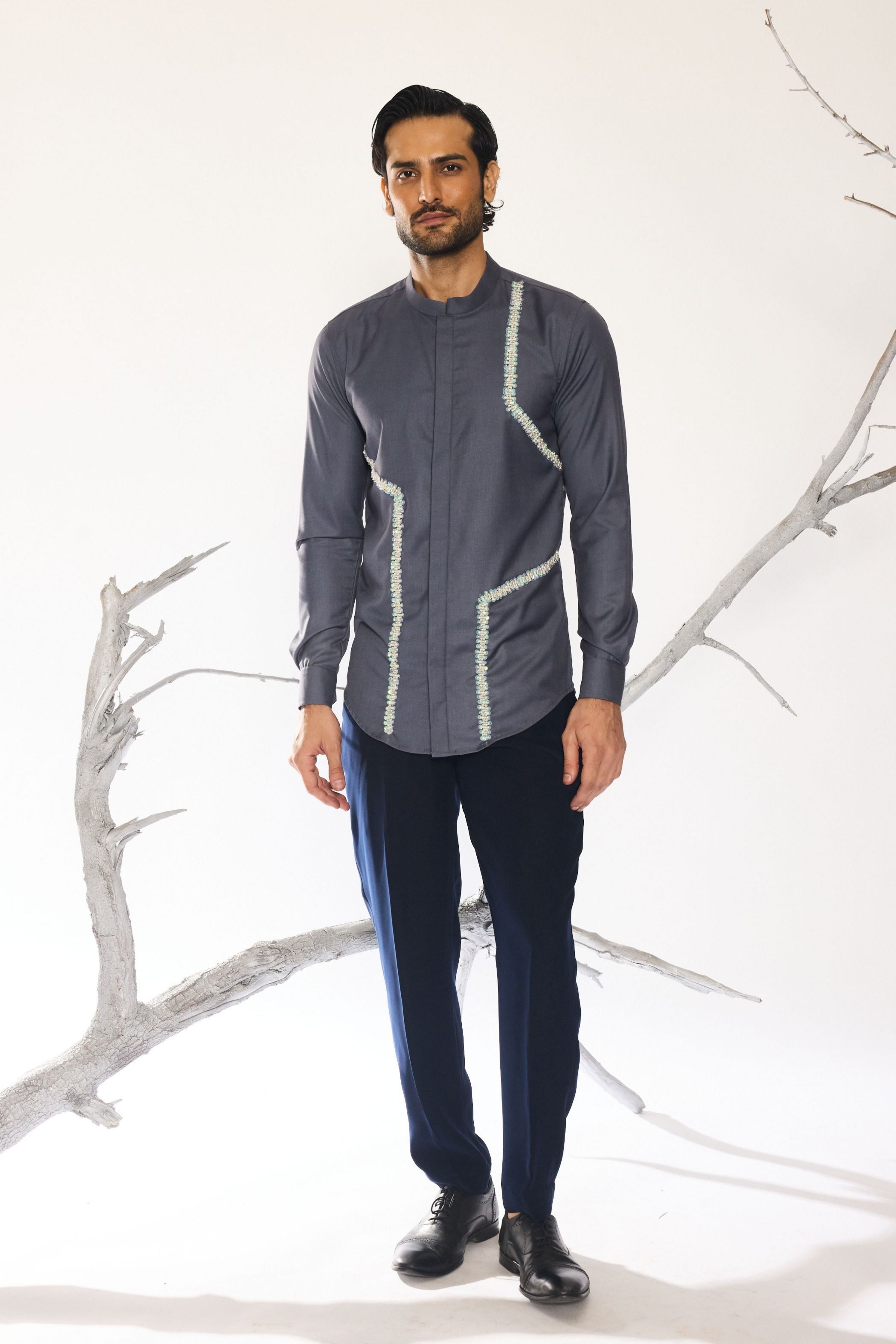 Lumen Grid Statement Shirt
