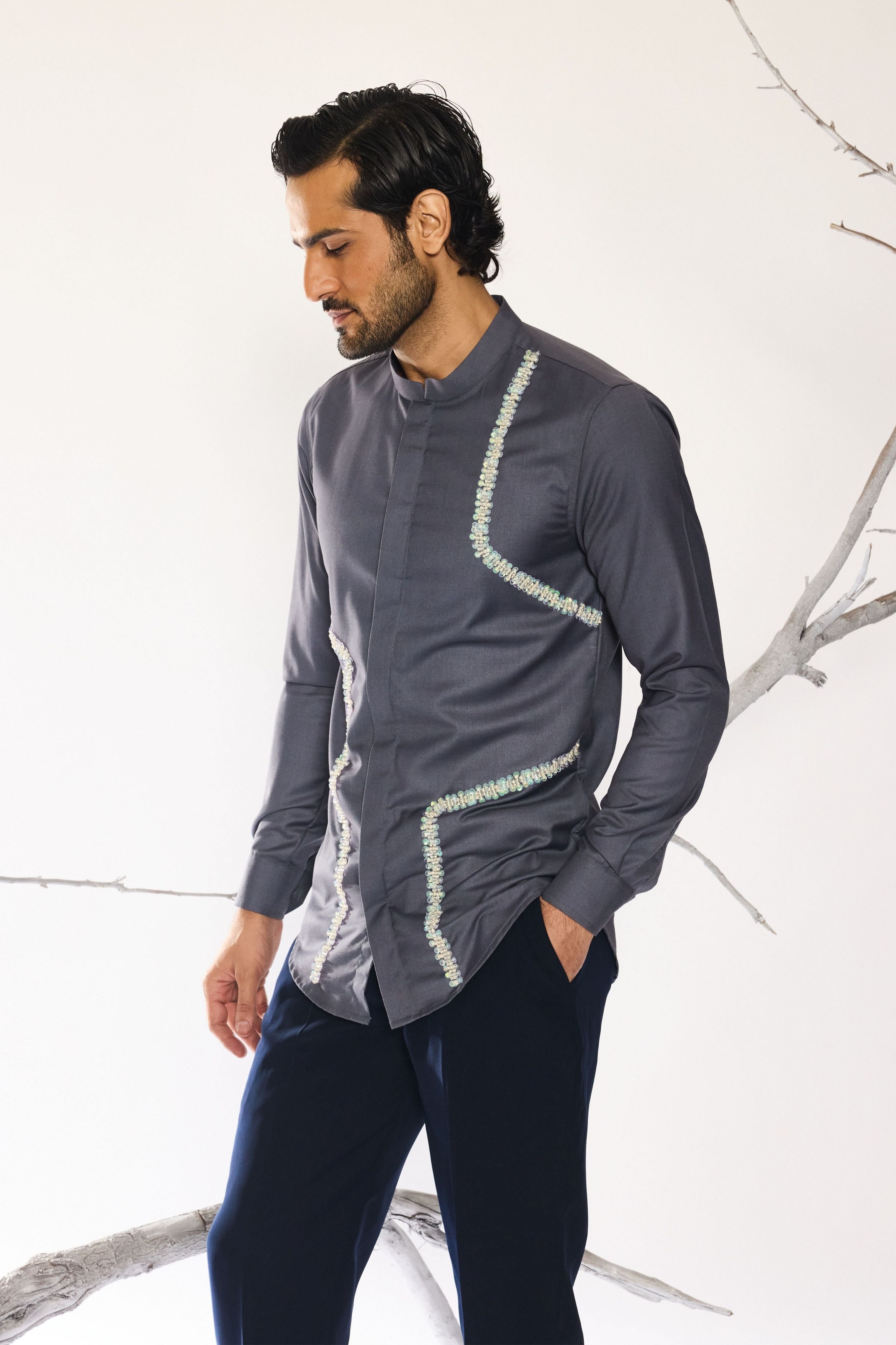 Lumen Grid Statement Shirt
