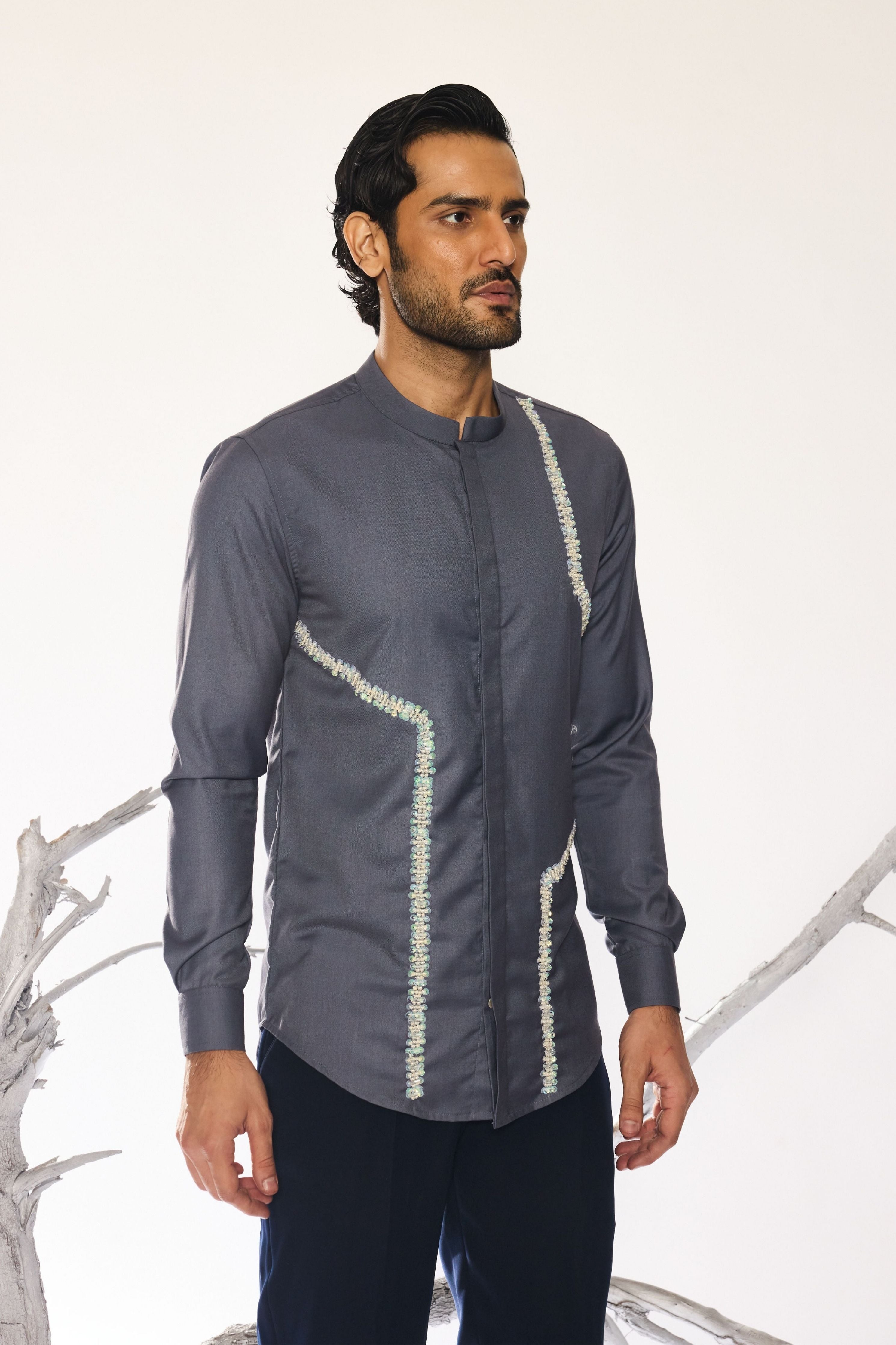 Lumen Grid Statement Shirt
