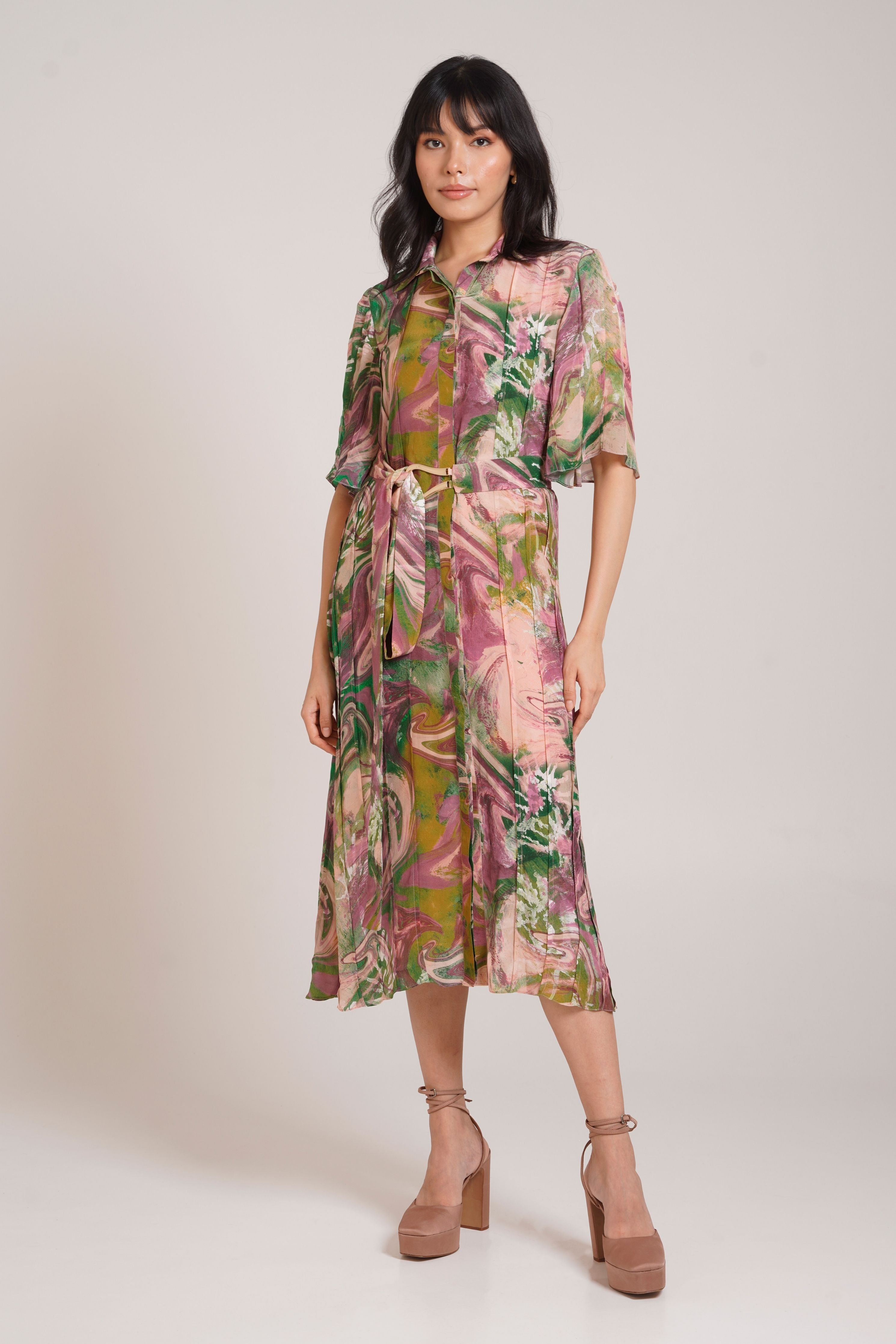 Ira Pleated Dress