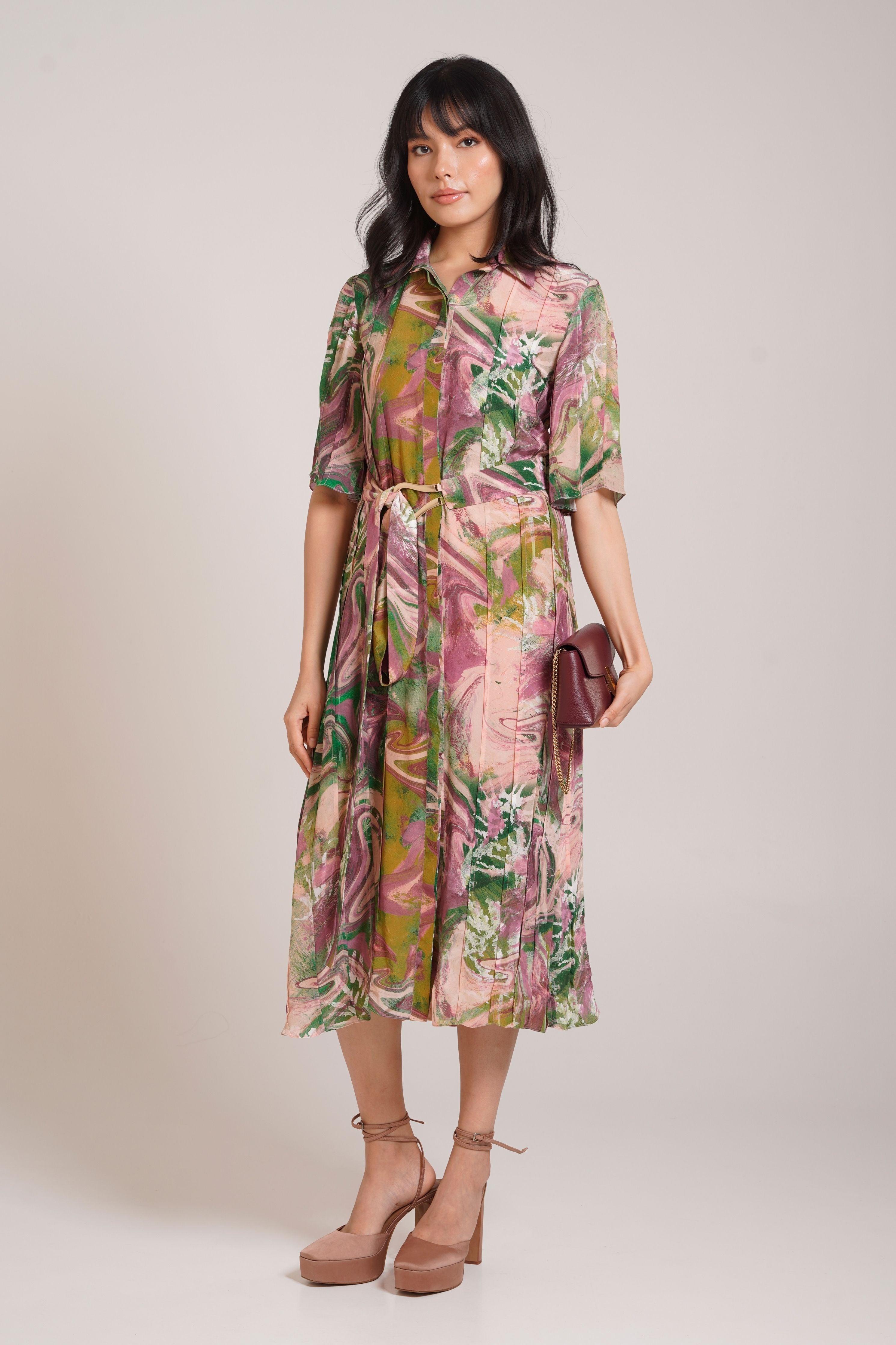 Ira Pleated Dress
