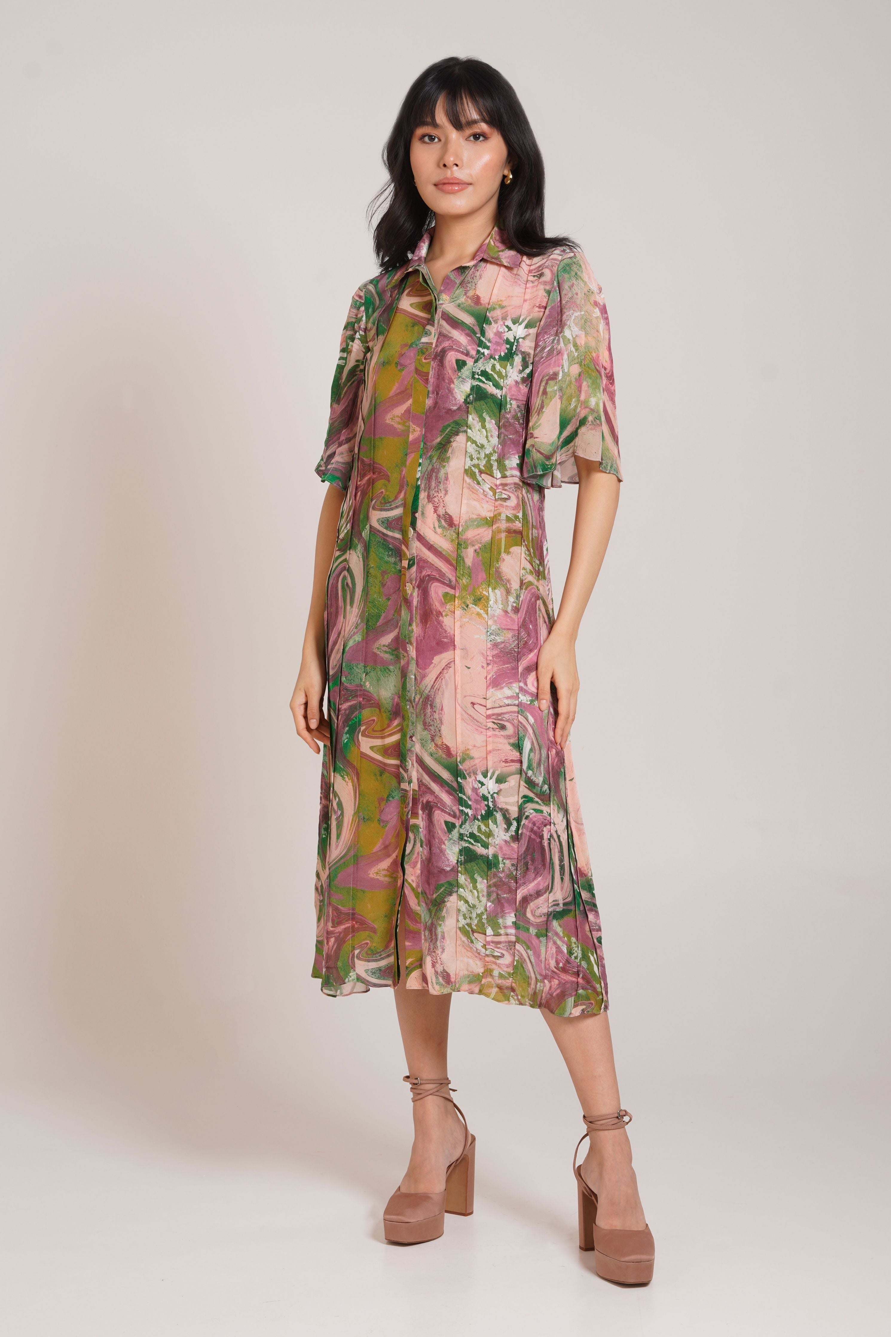 Ira Pleated Dress