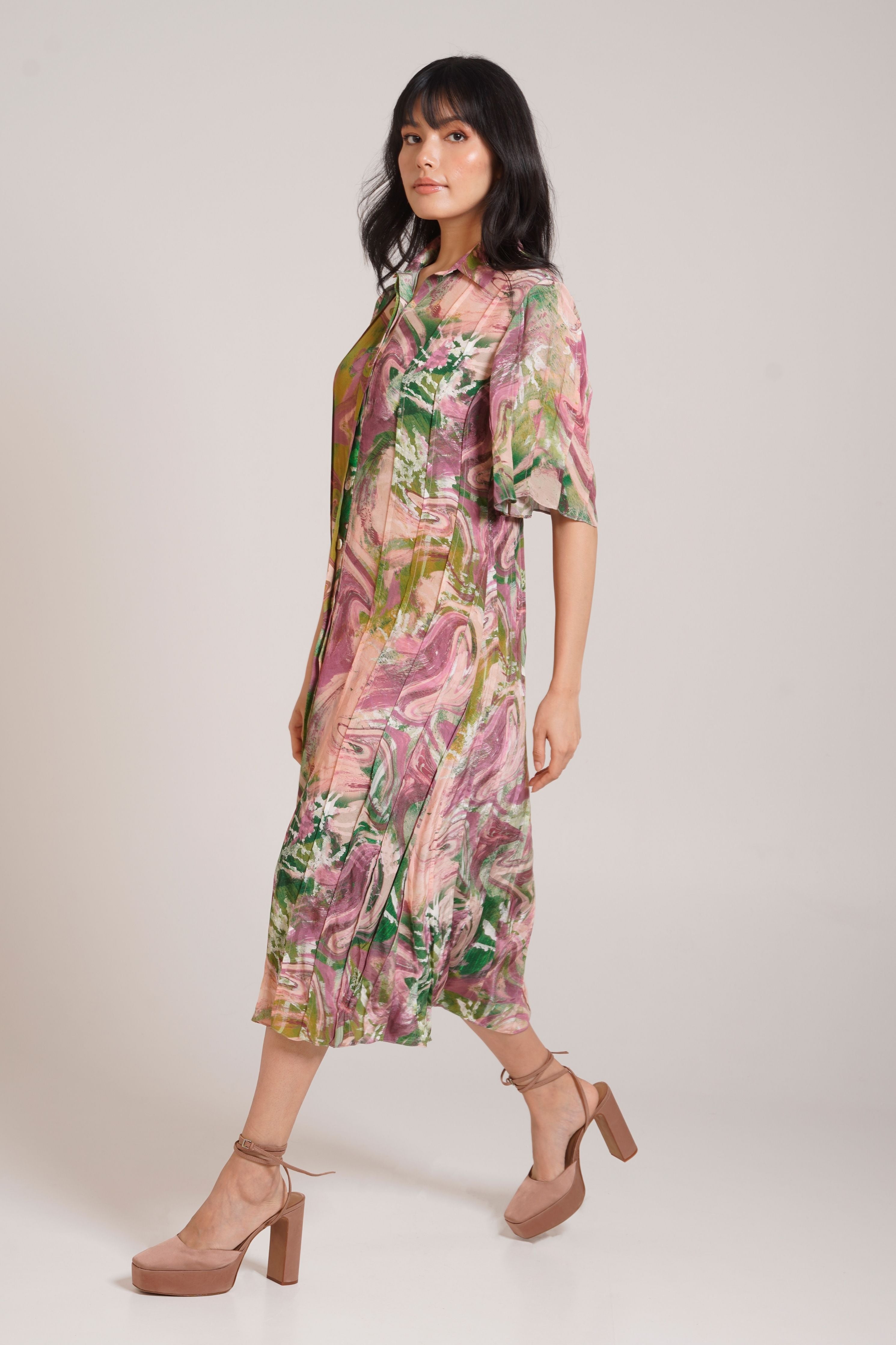 Ira Pleated Dress