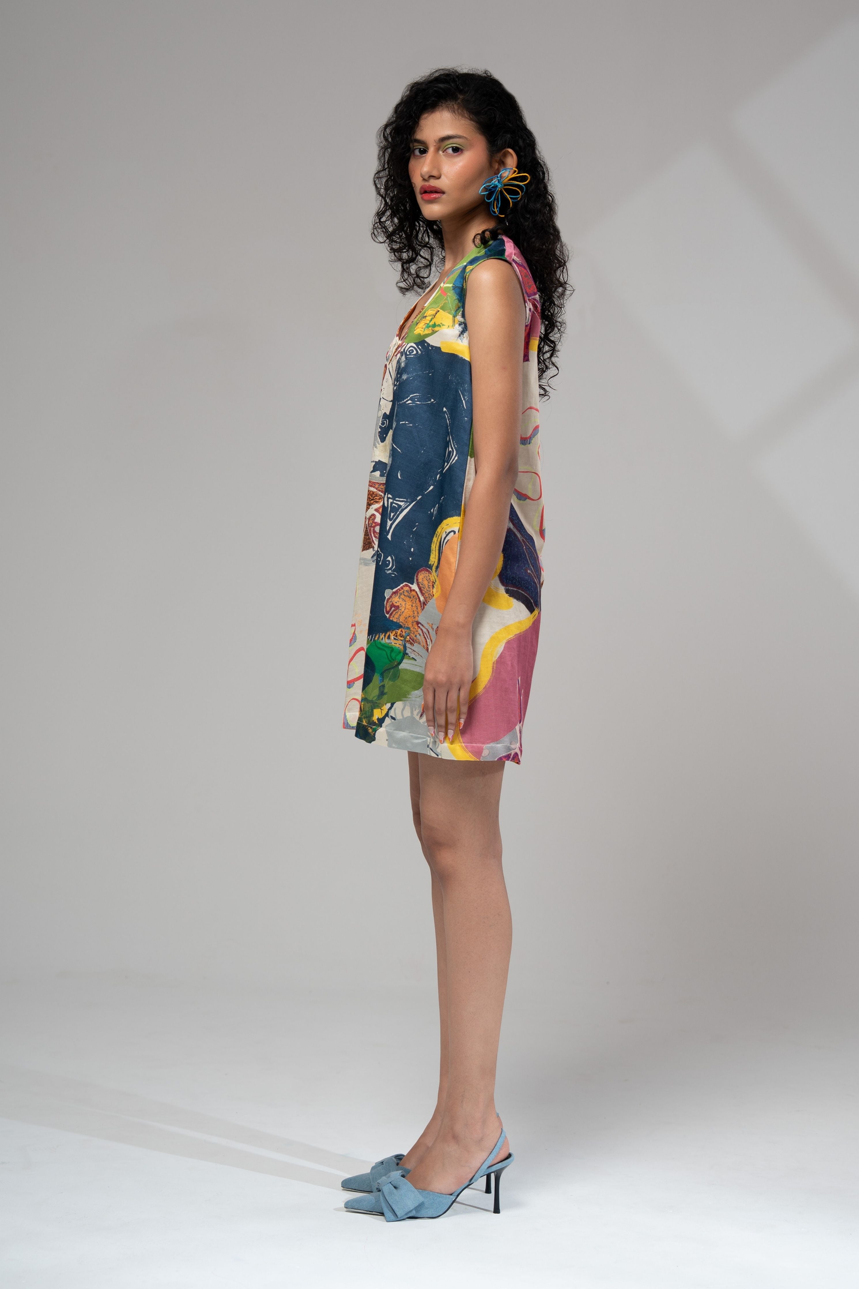 Milo Short Dress With Organza Bib