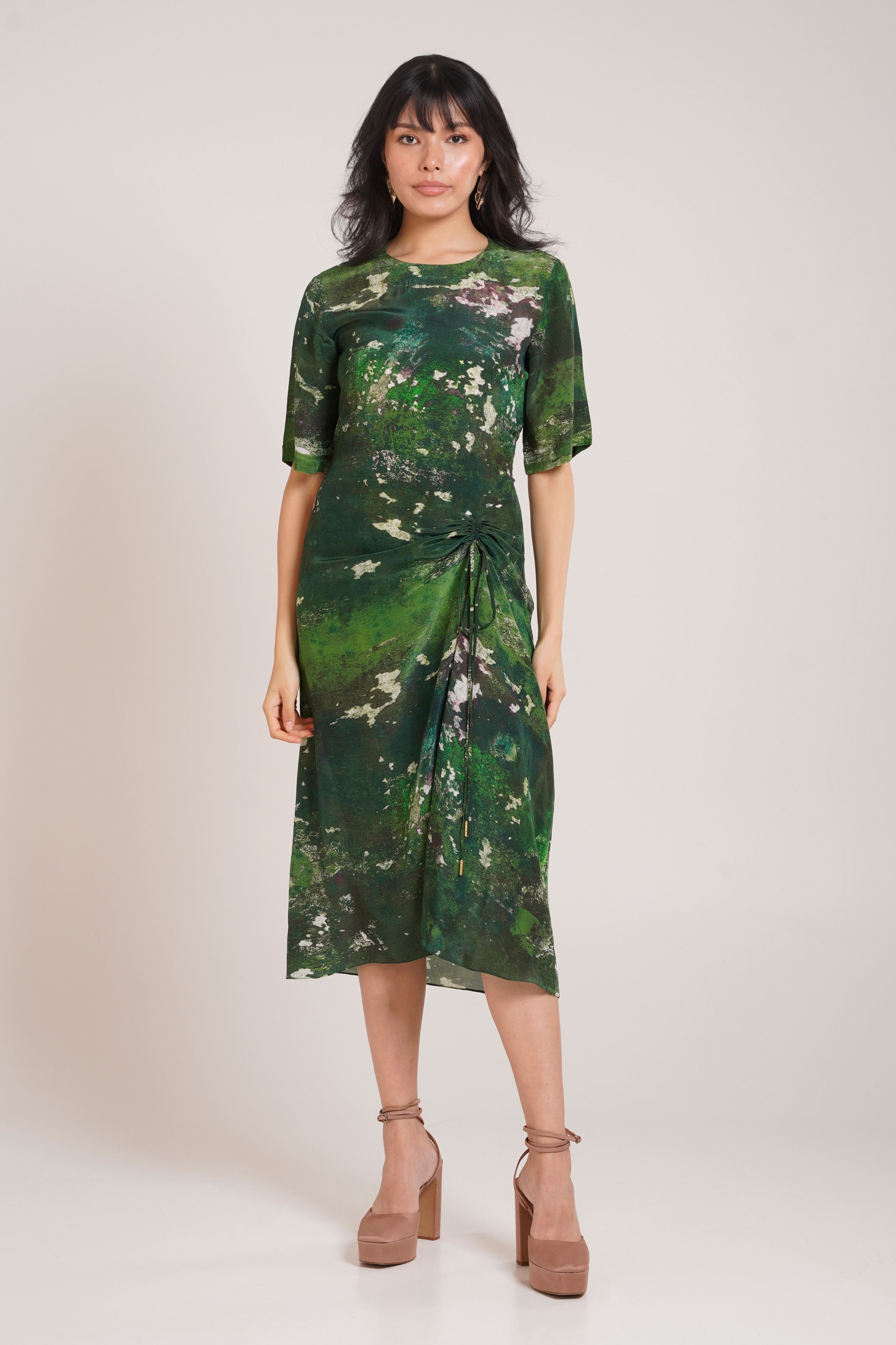 Sage Ruched Dress