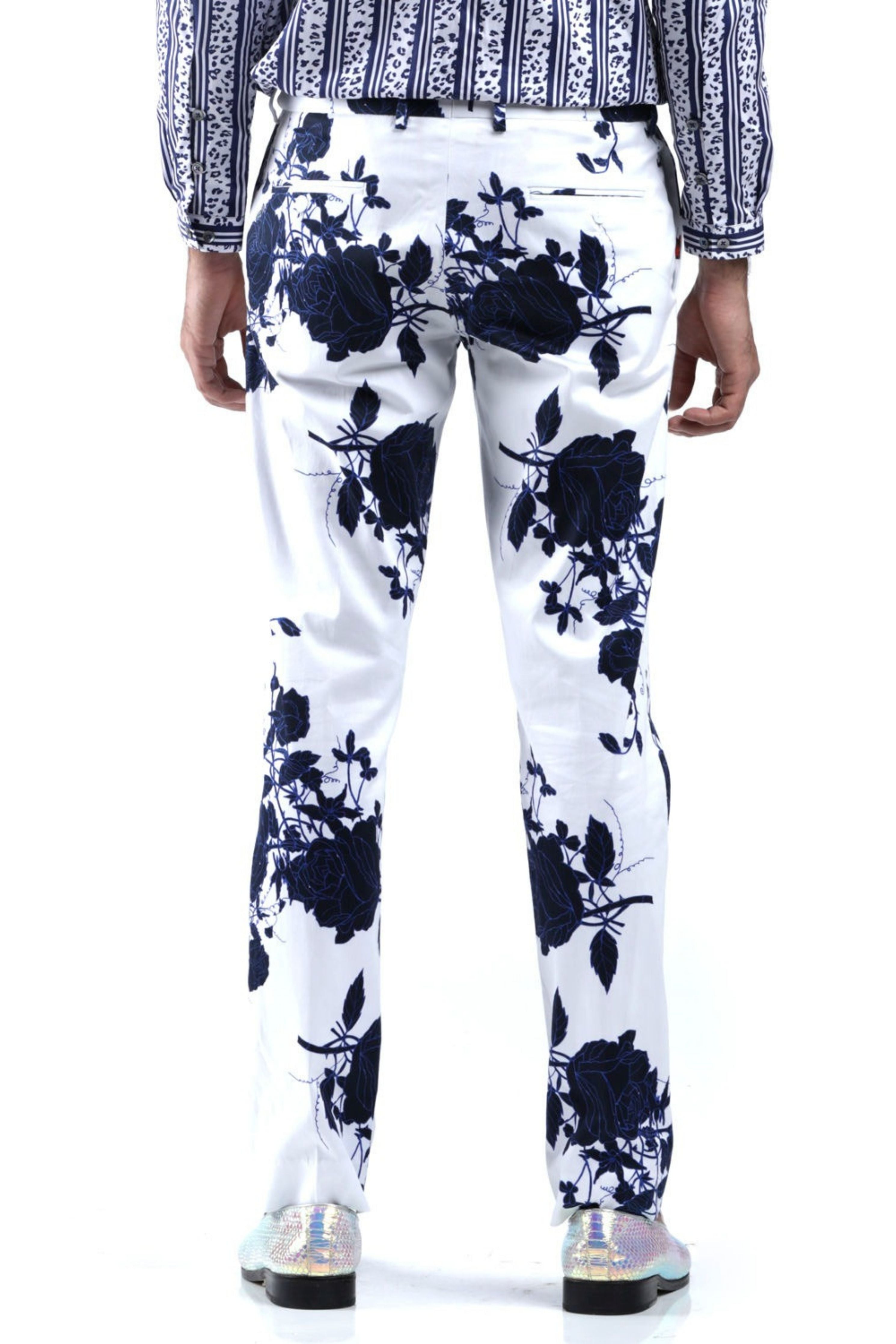 Blue Rose All-over Printed Trousers