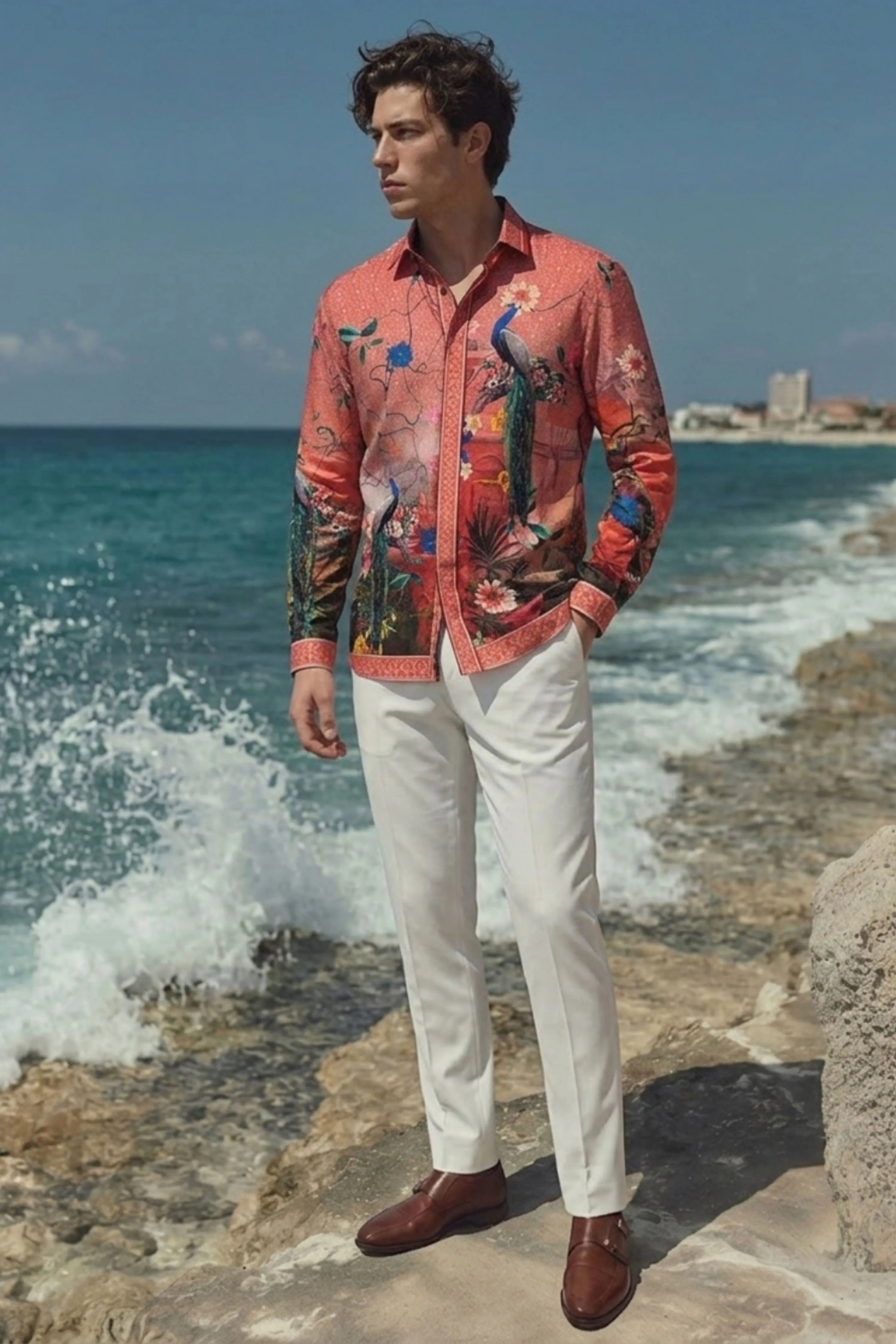 Riyaz Red Printed Shirt