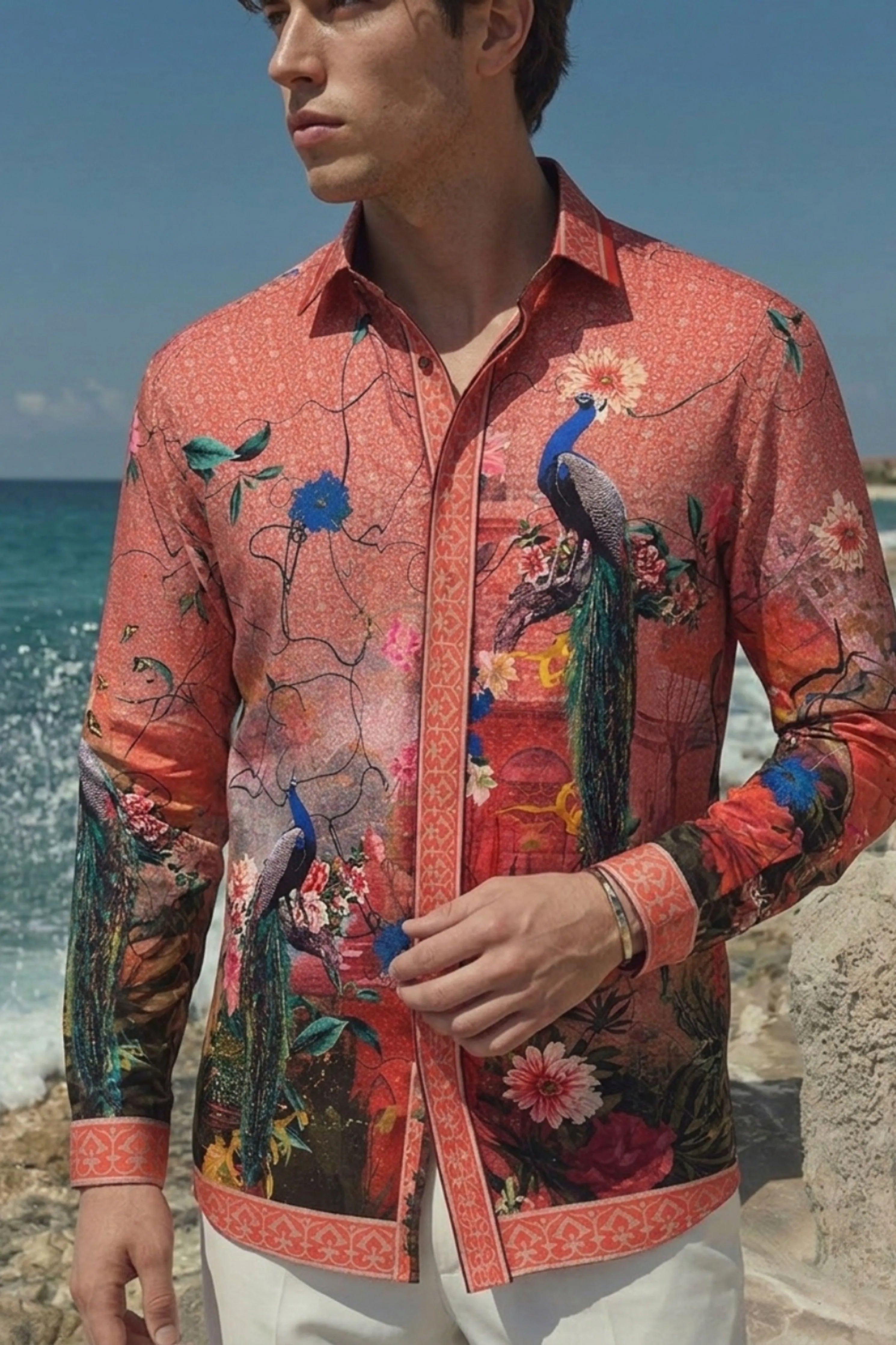 Riyaz Red Printed Shirt