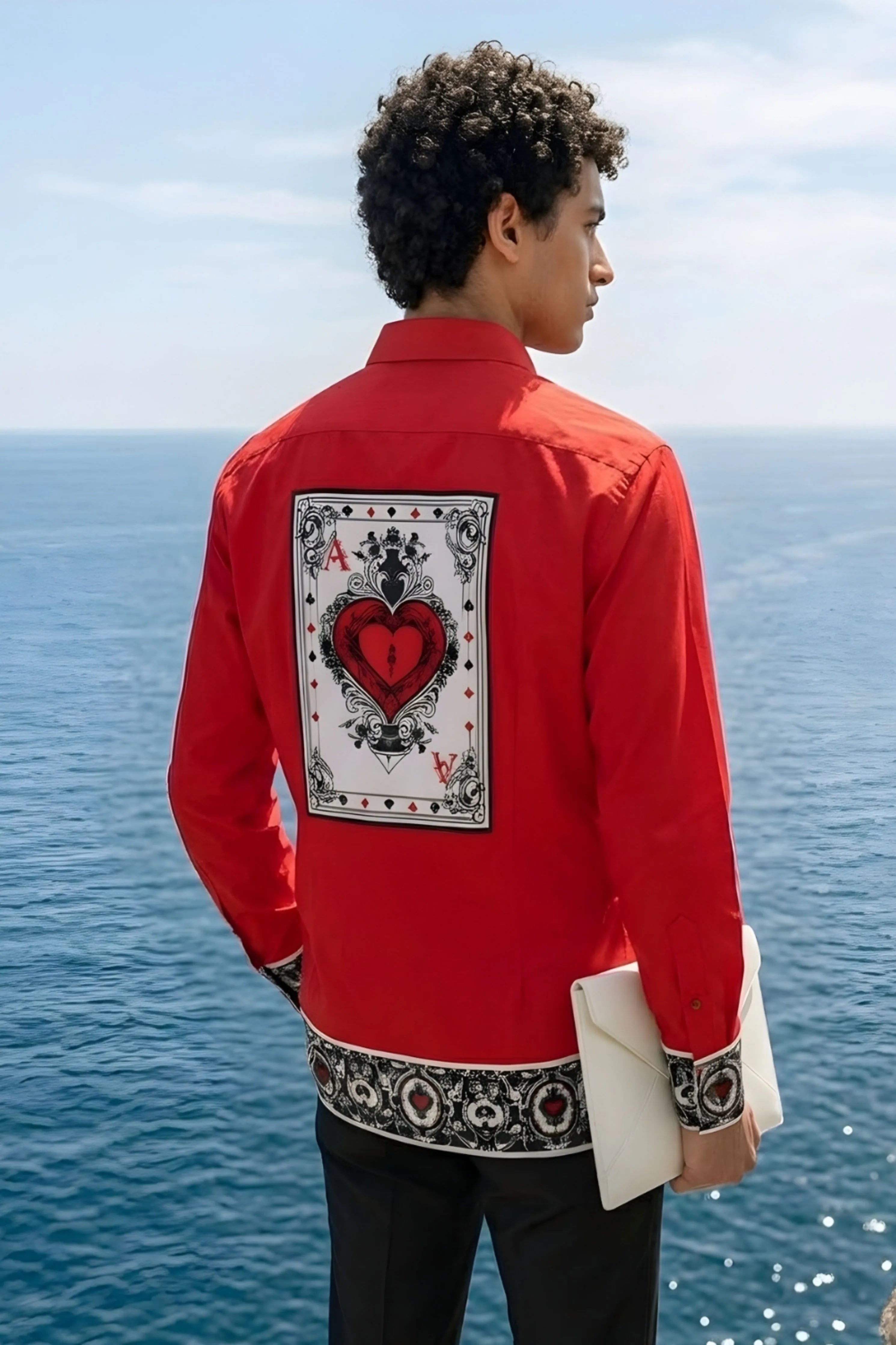 Red Taash Printed Shirt