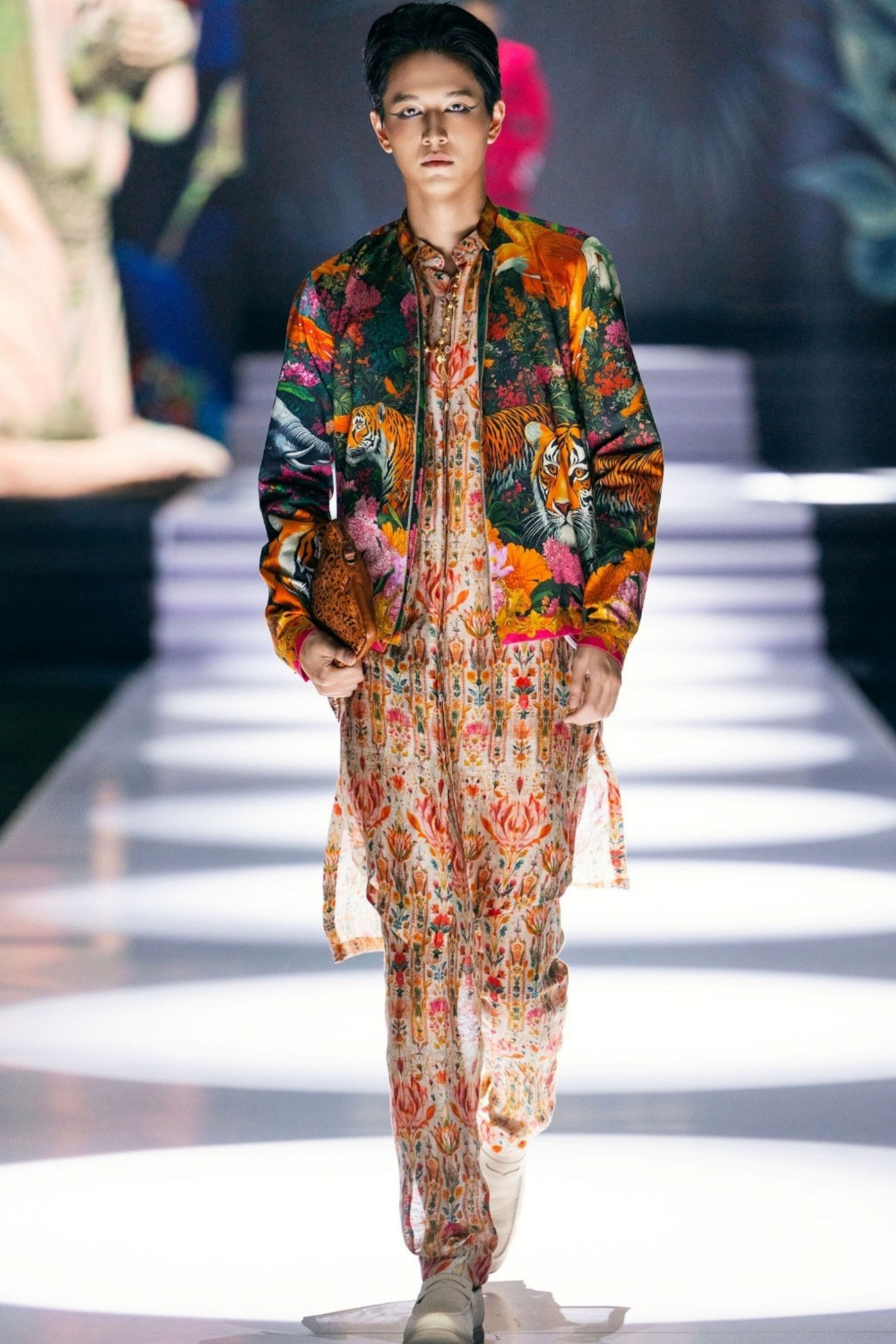 Ambar Printed Silk Linen Coord Set