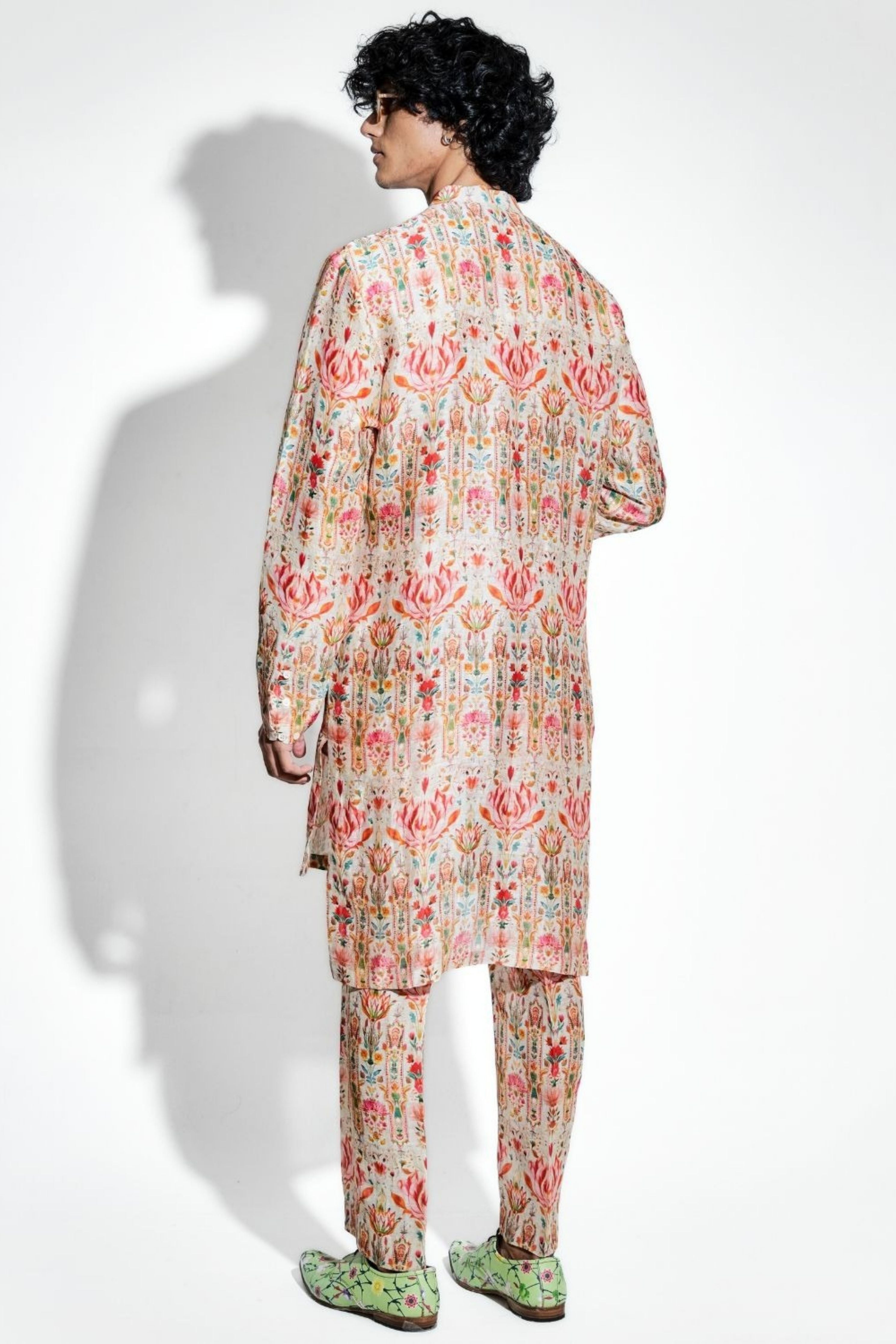 Ambar Printed Silk Linen Coord Set