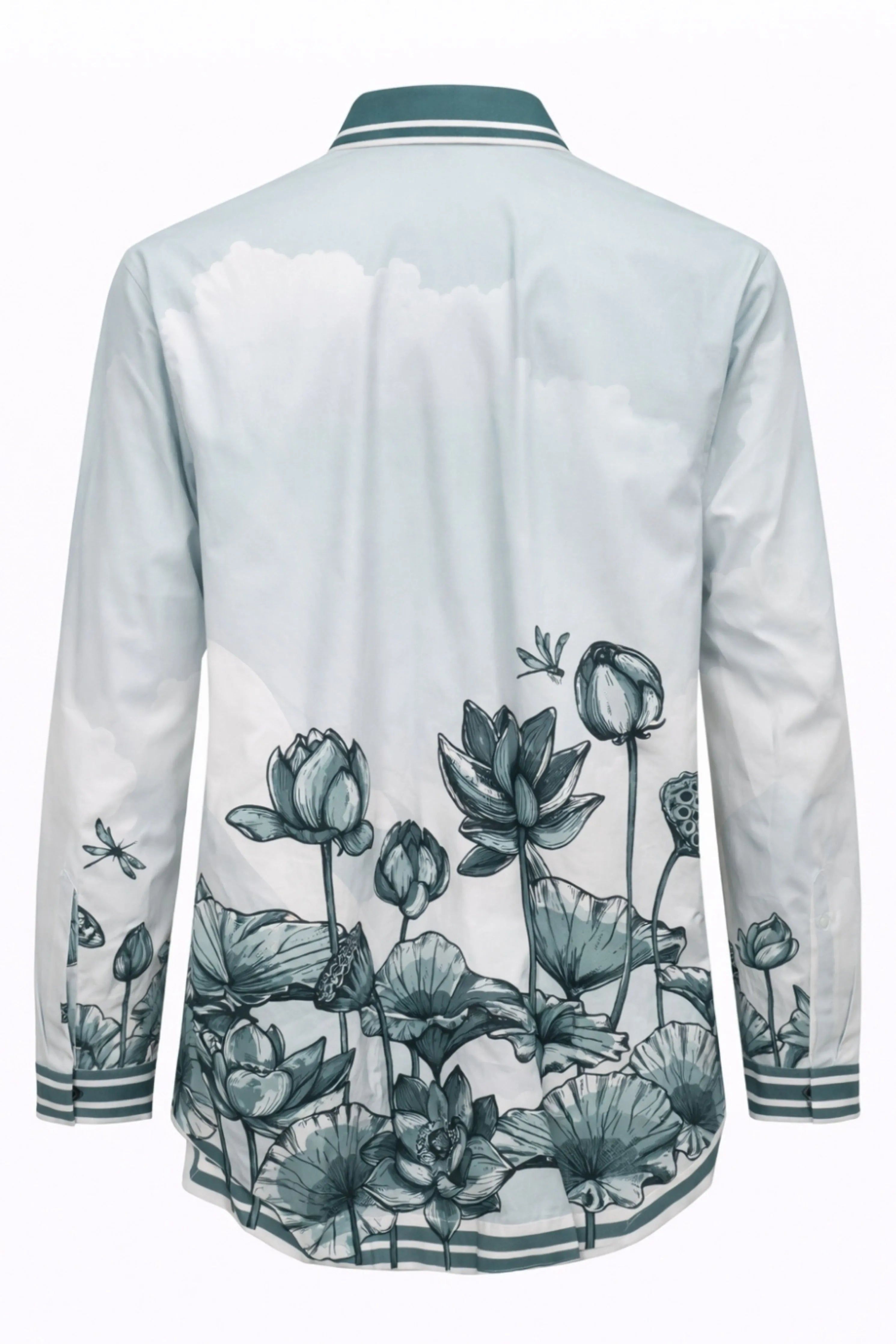 Lotus Blume Grey Printed Shirt