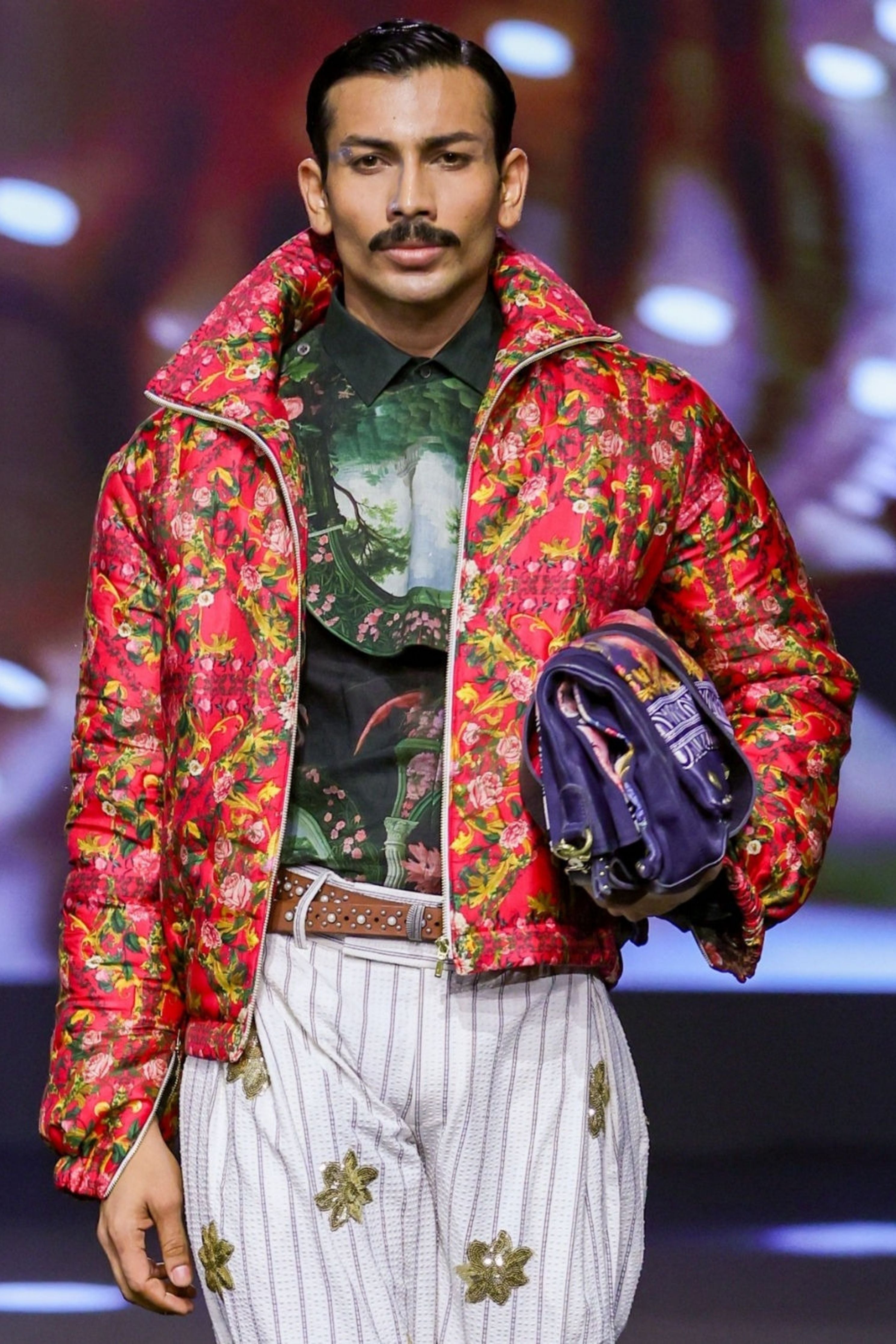 Mystic Silk Printed Parka