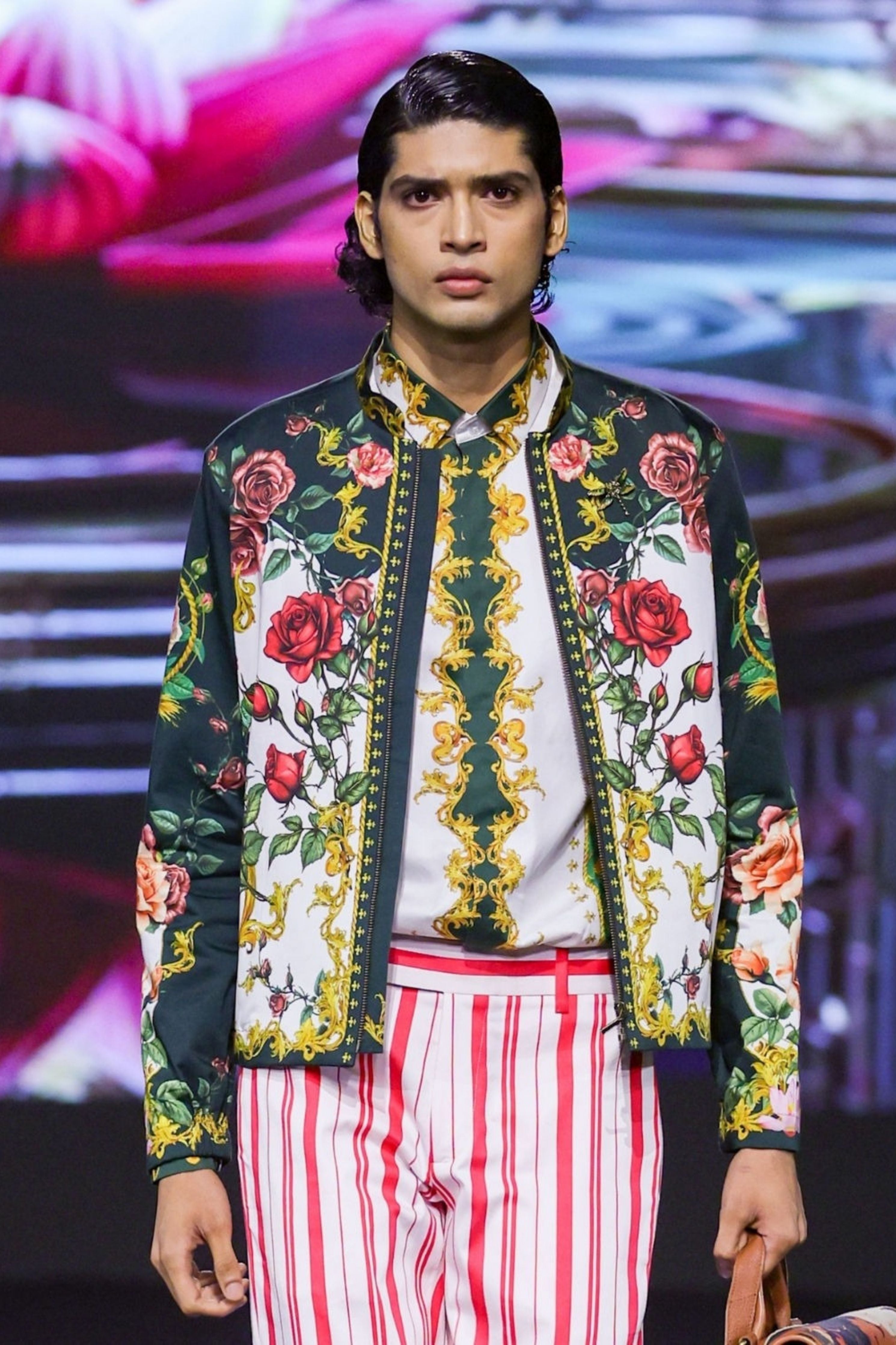 Echoes Engineered Printed Bomber Jacket