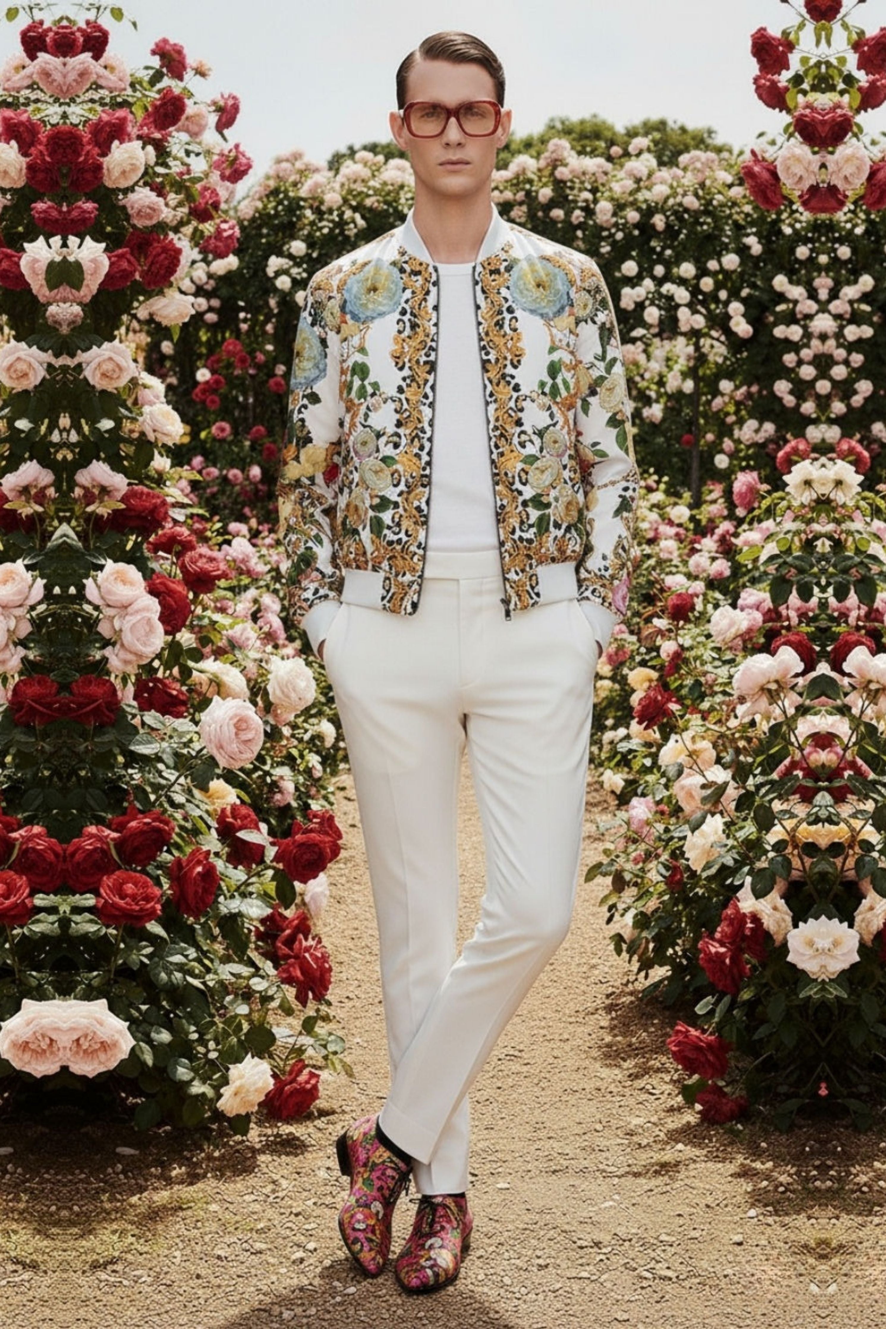 Jeffery Engineered Printed Bomber Jacket