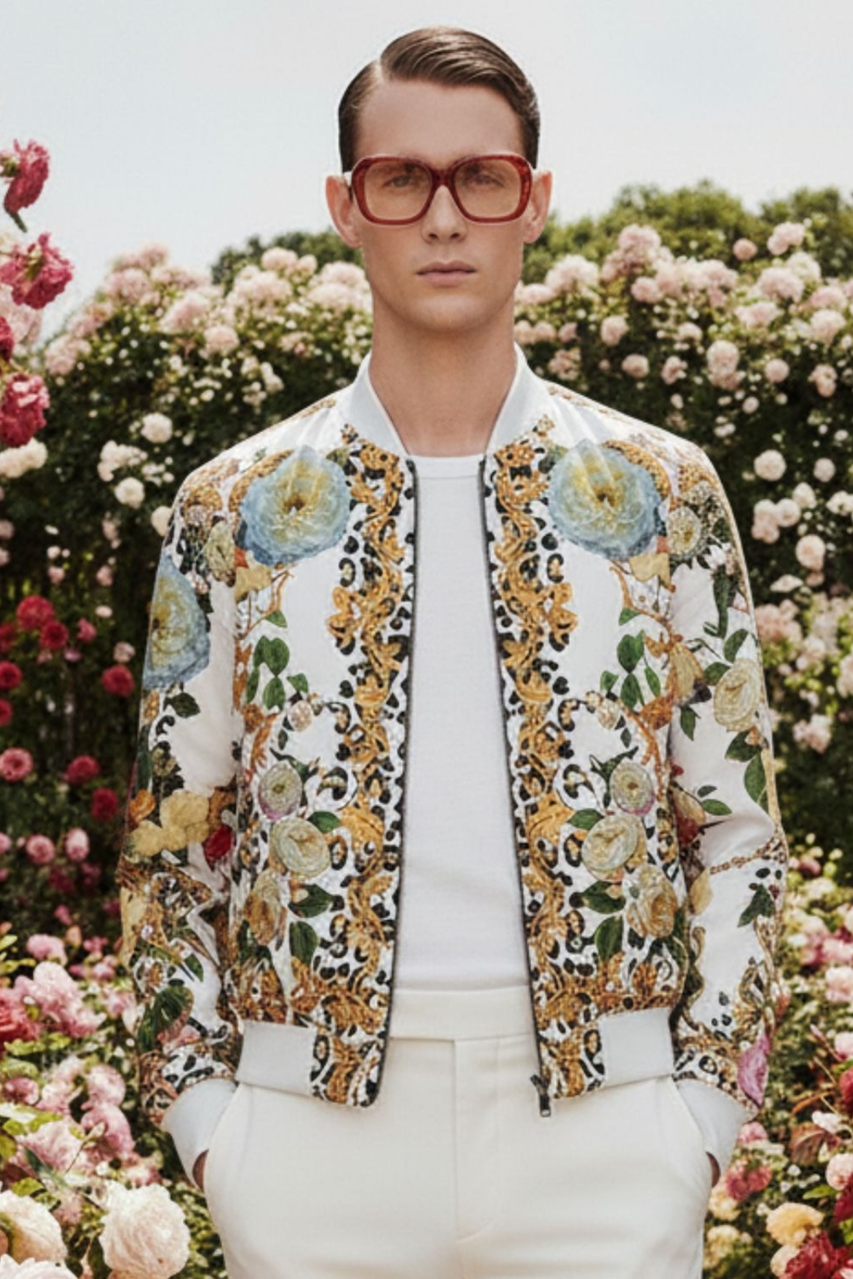 Jeffery Engineered Printed Bomber Jacket