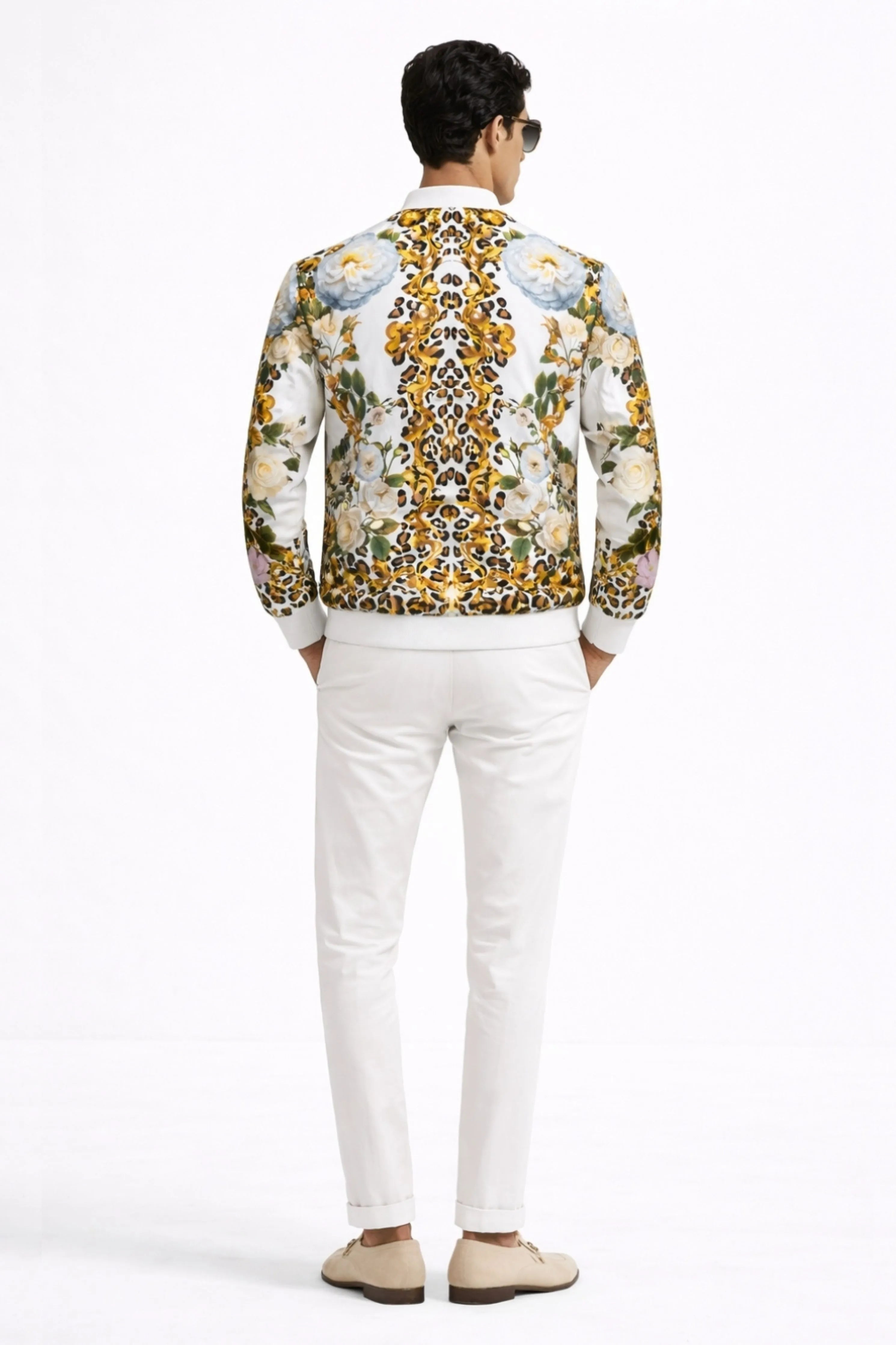 Jeffery Engineered Printed Bomber Jacket