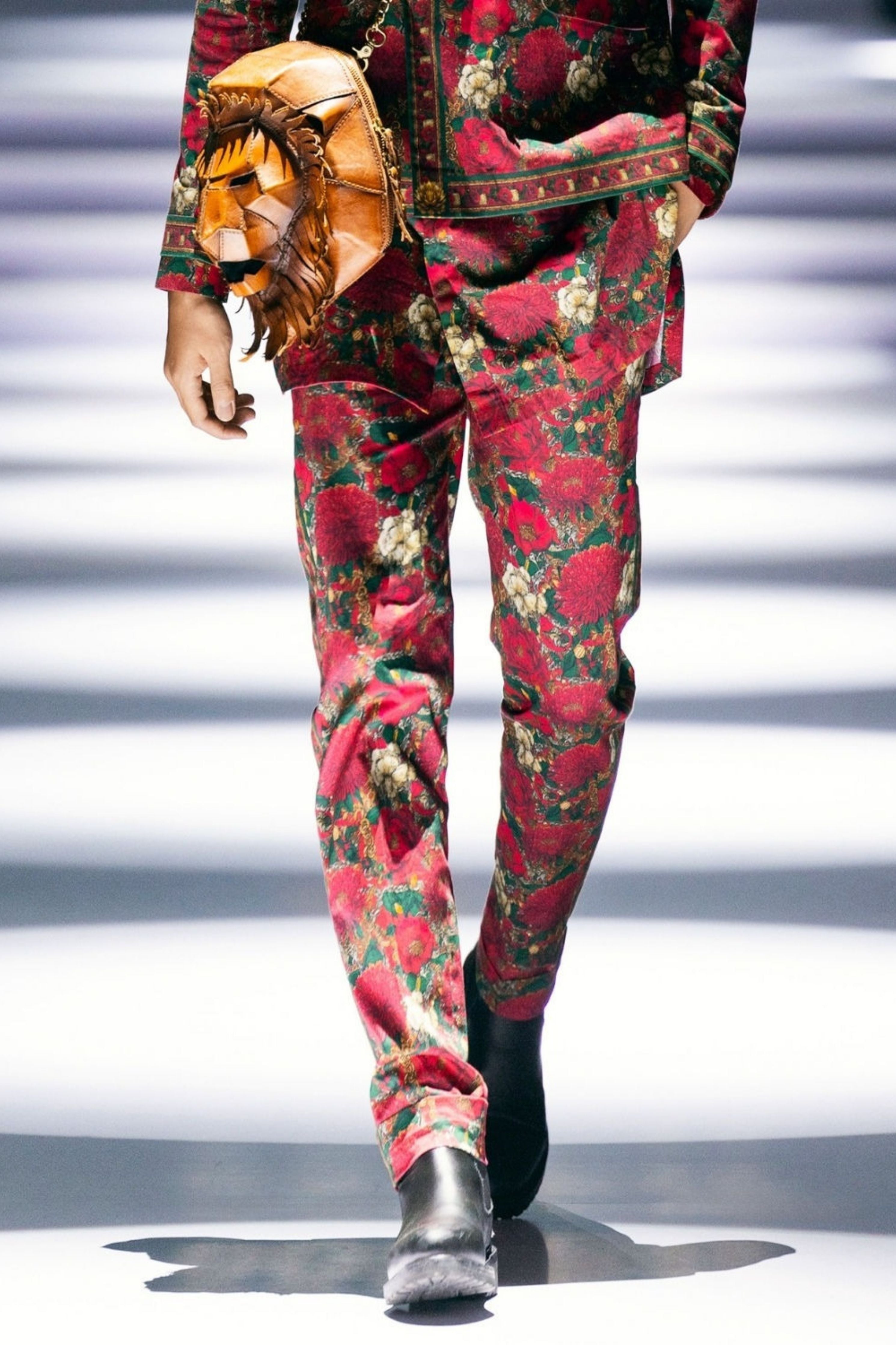 Roman Double Breasted Printed Blazer