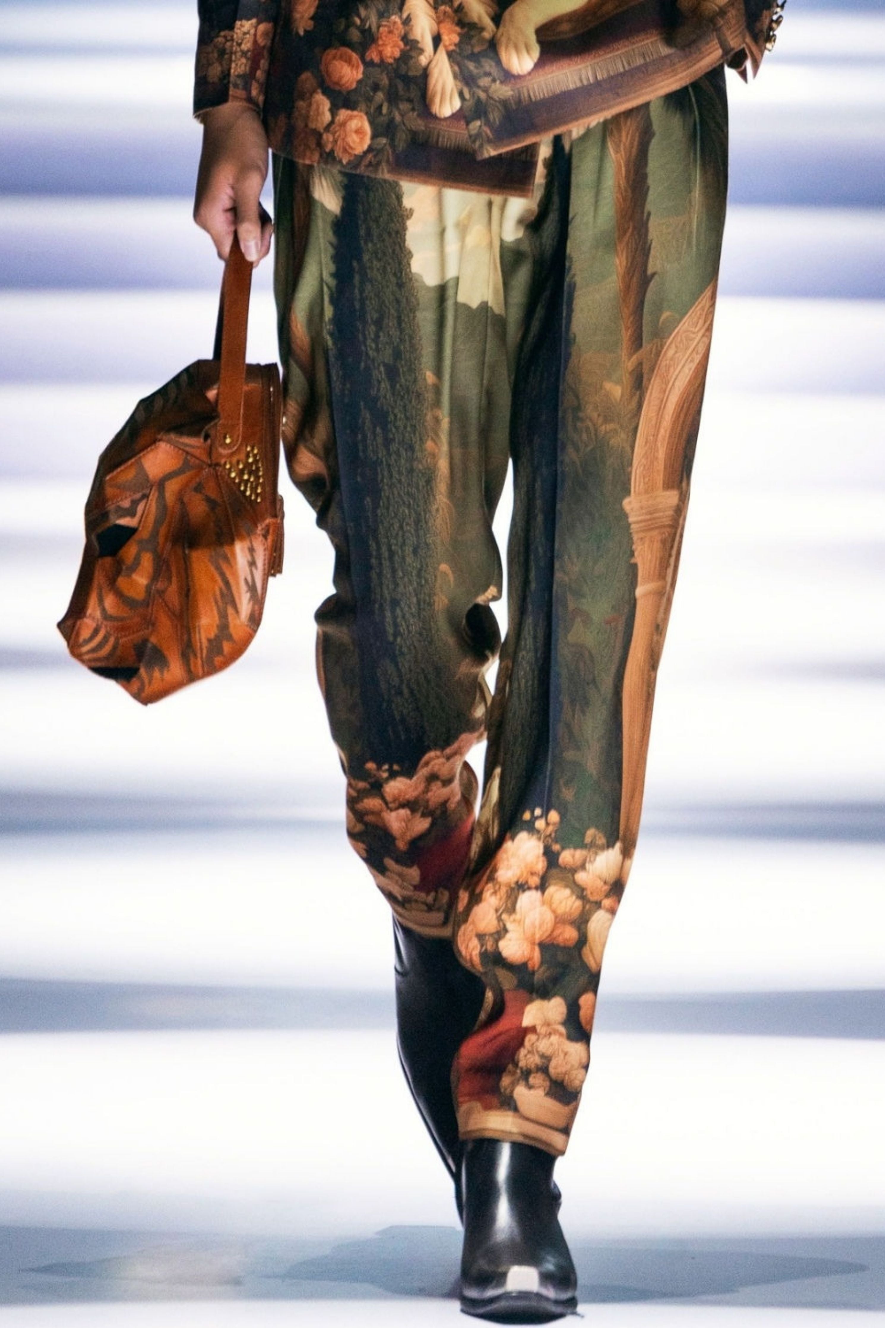 Doric Double Breasted Printed Suit