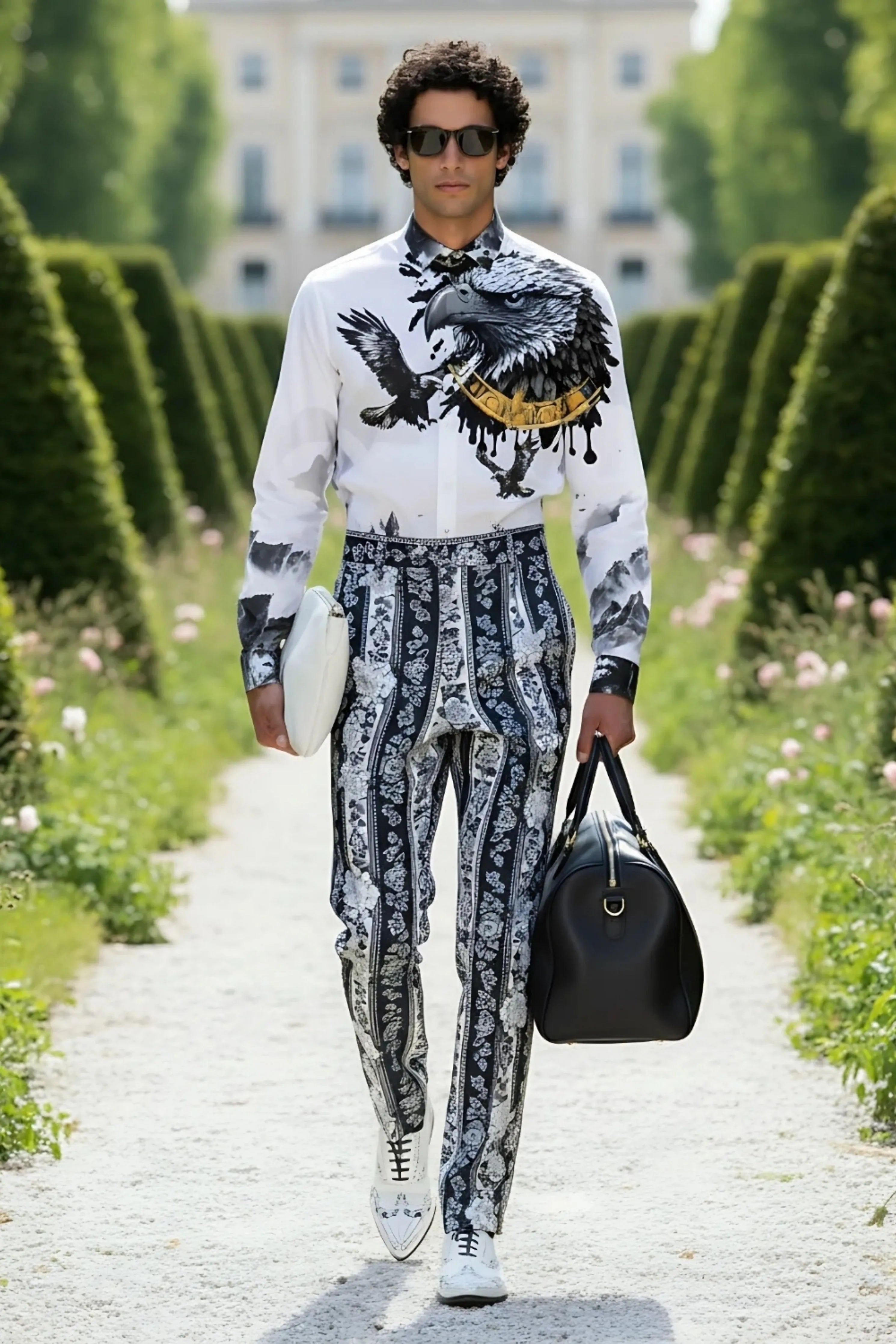 Hawkes White Engineered Printed Shirt