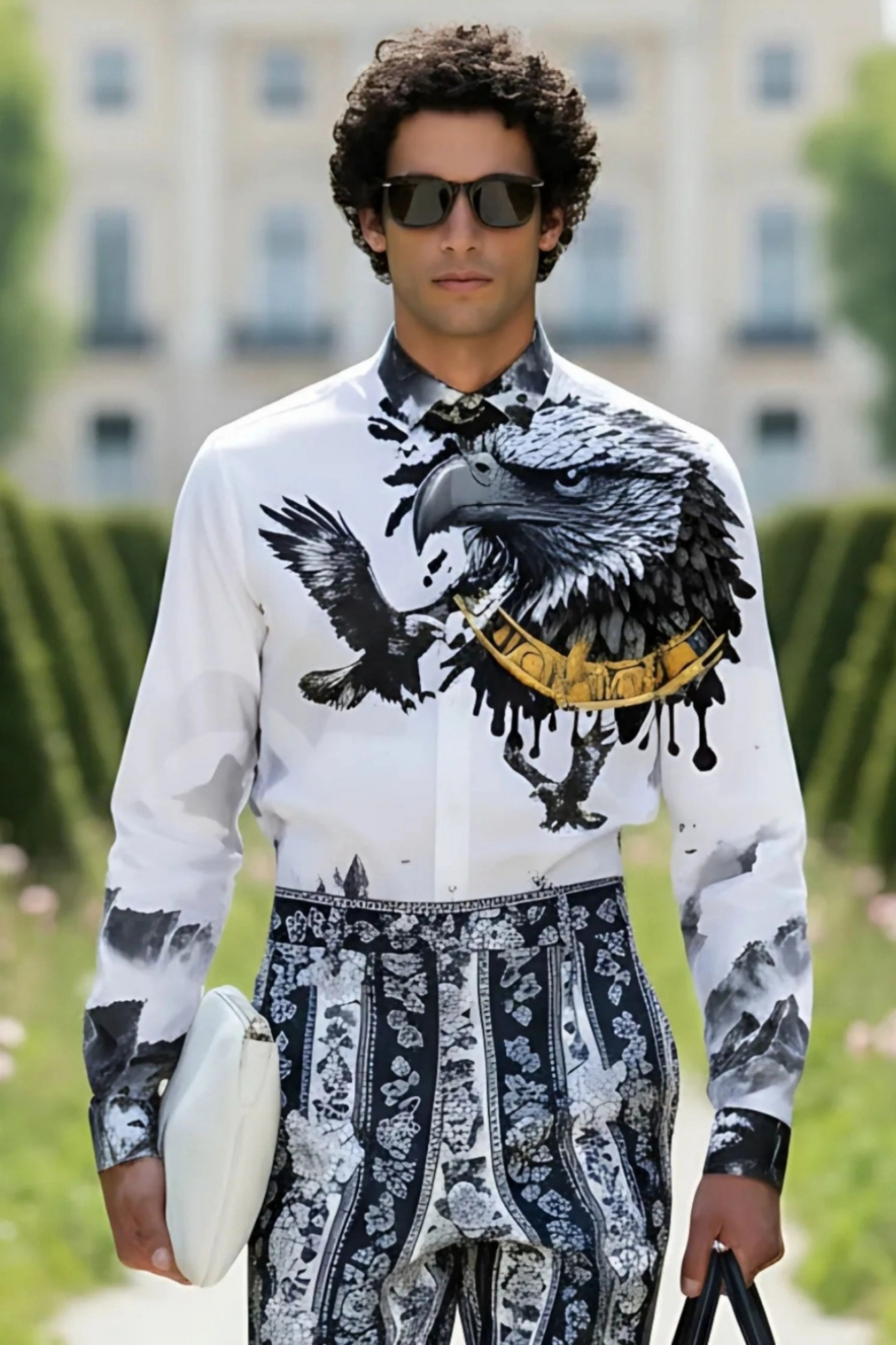 Hawkes White Engineered Printed Shirt