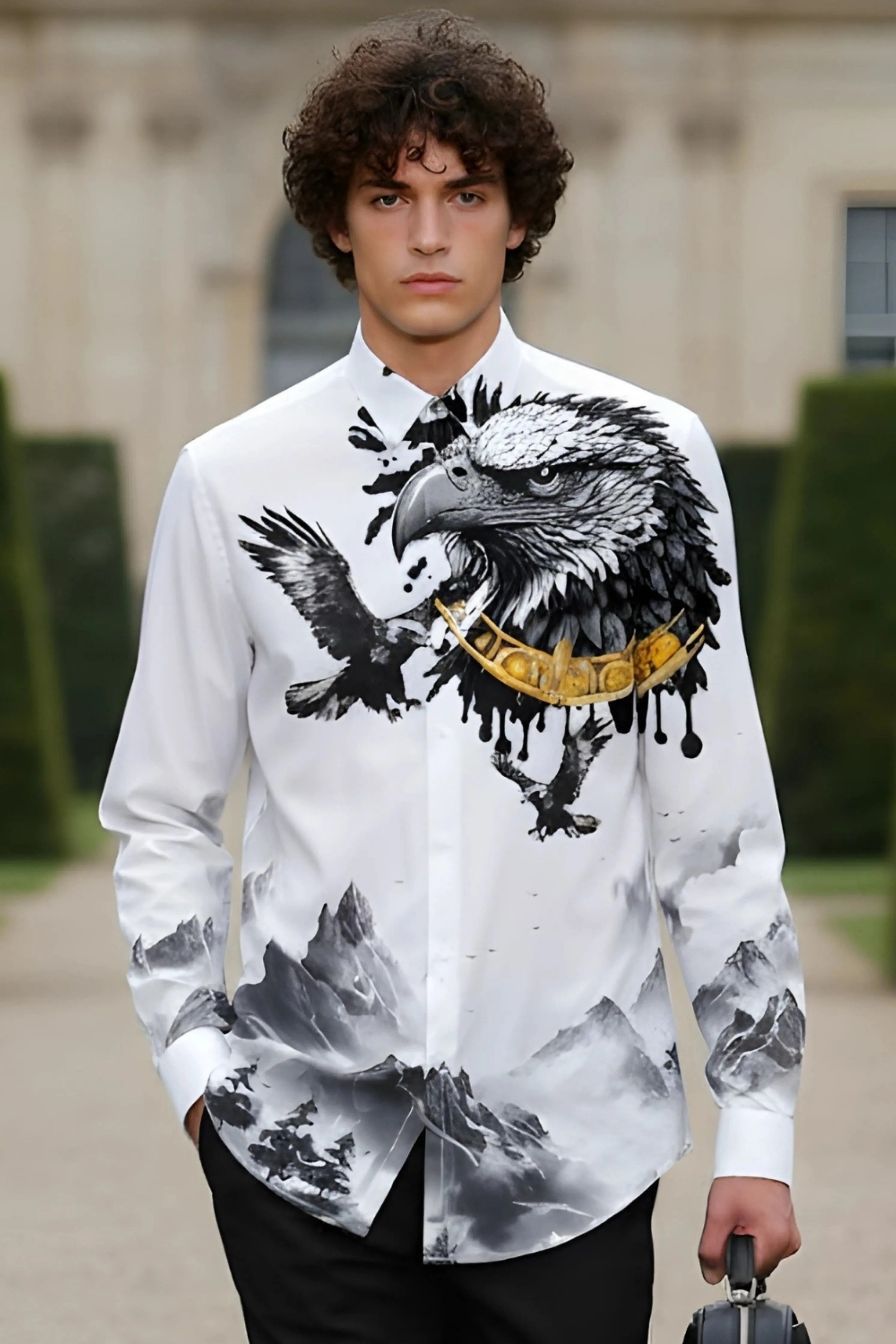 Hawkes White Engineered Printed Shirt