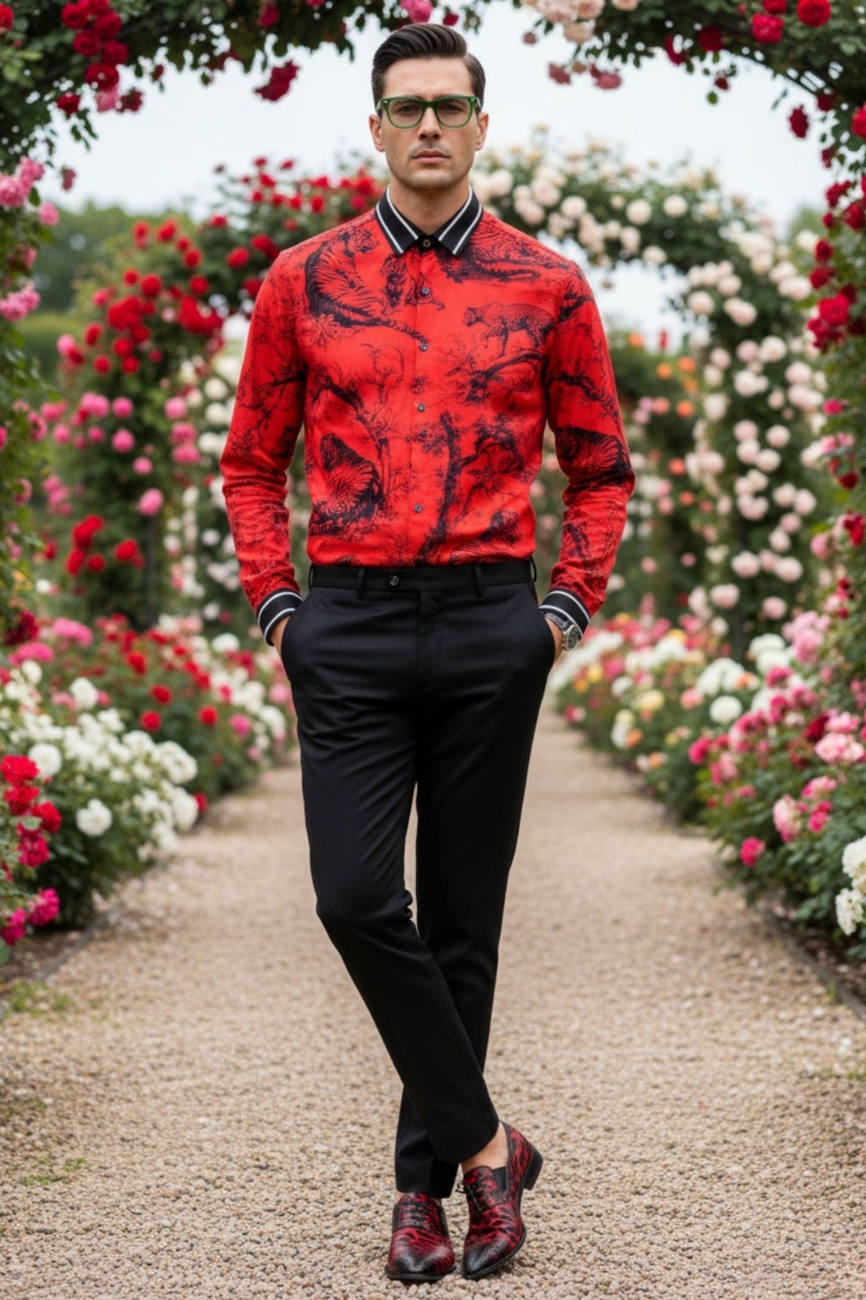 Avion Delft Style Printed Shirt