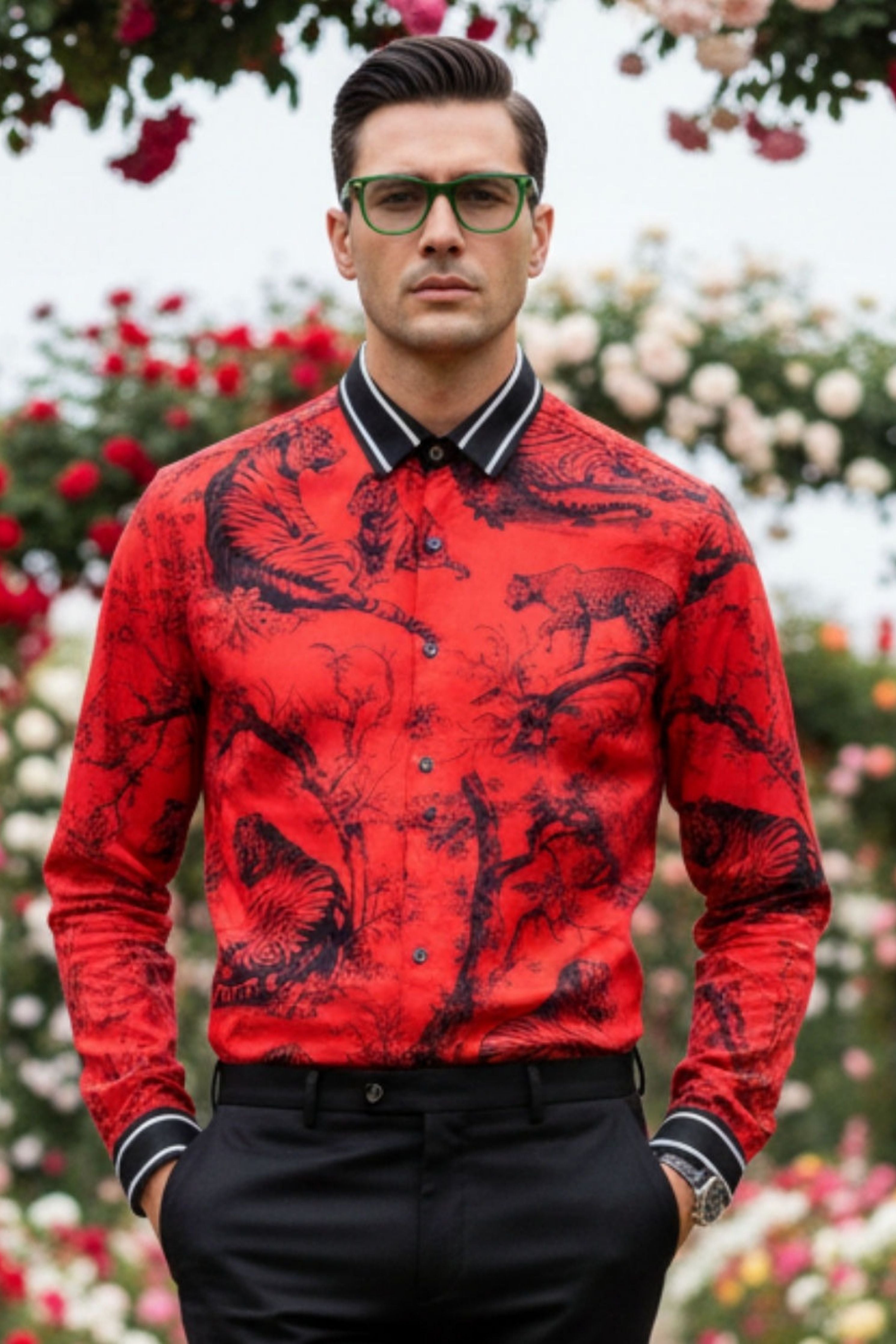 Avion Delft Style Printed Shirt