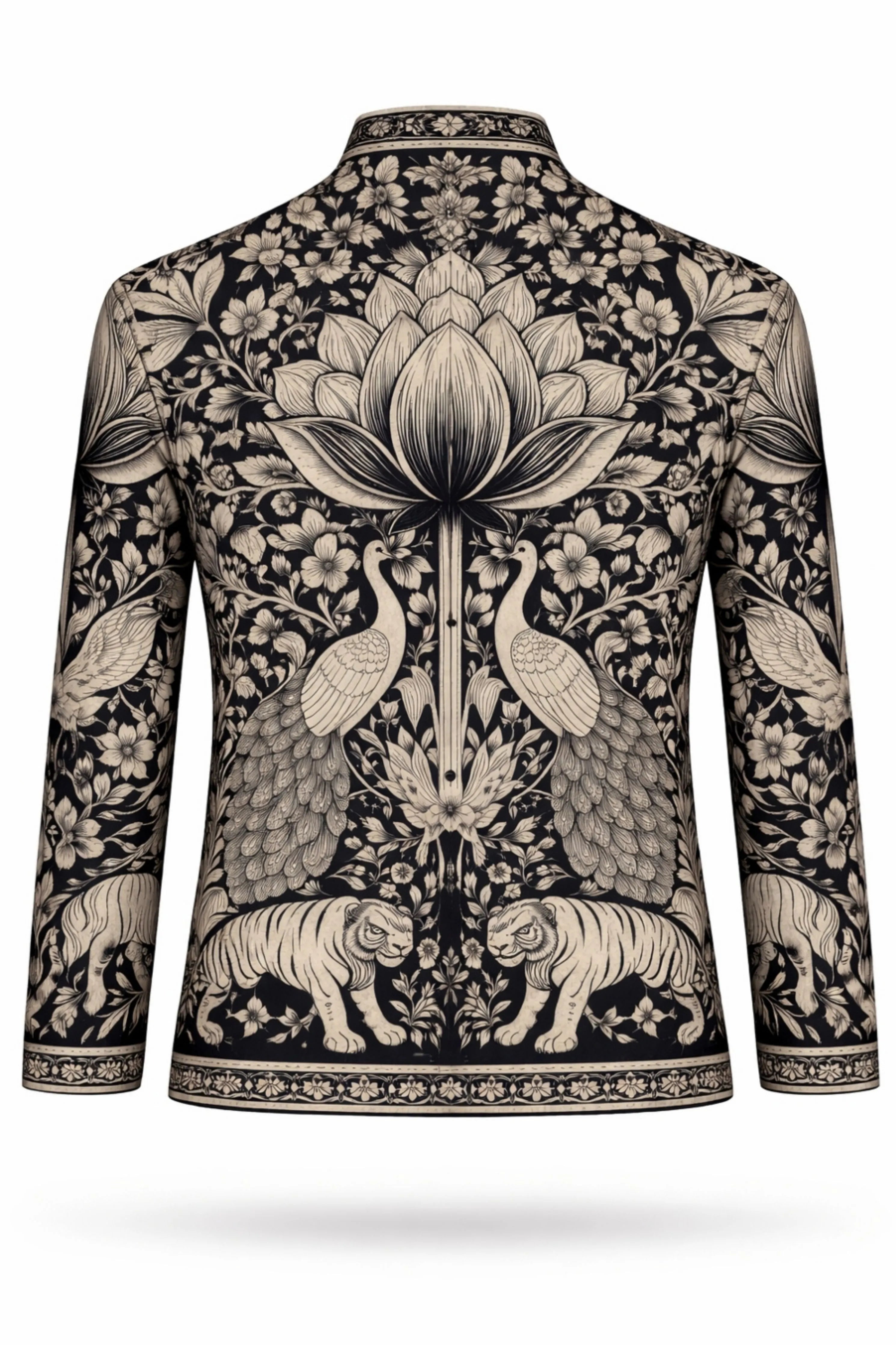 Phlick Black Engineered Printed Shirt