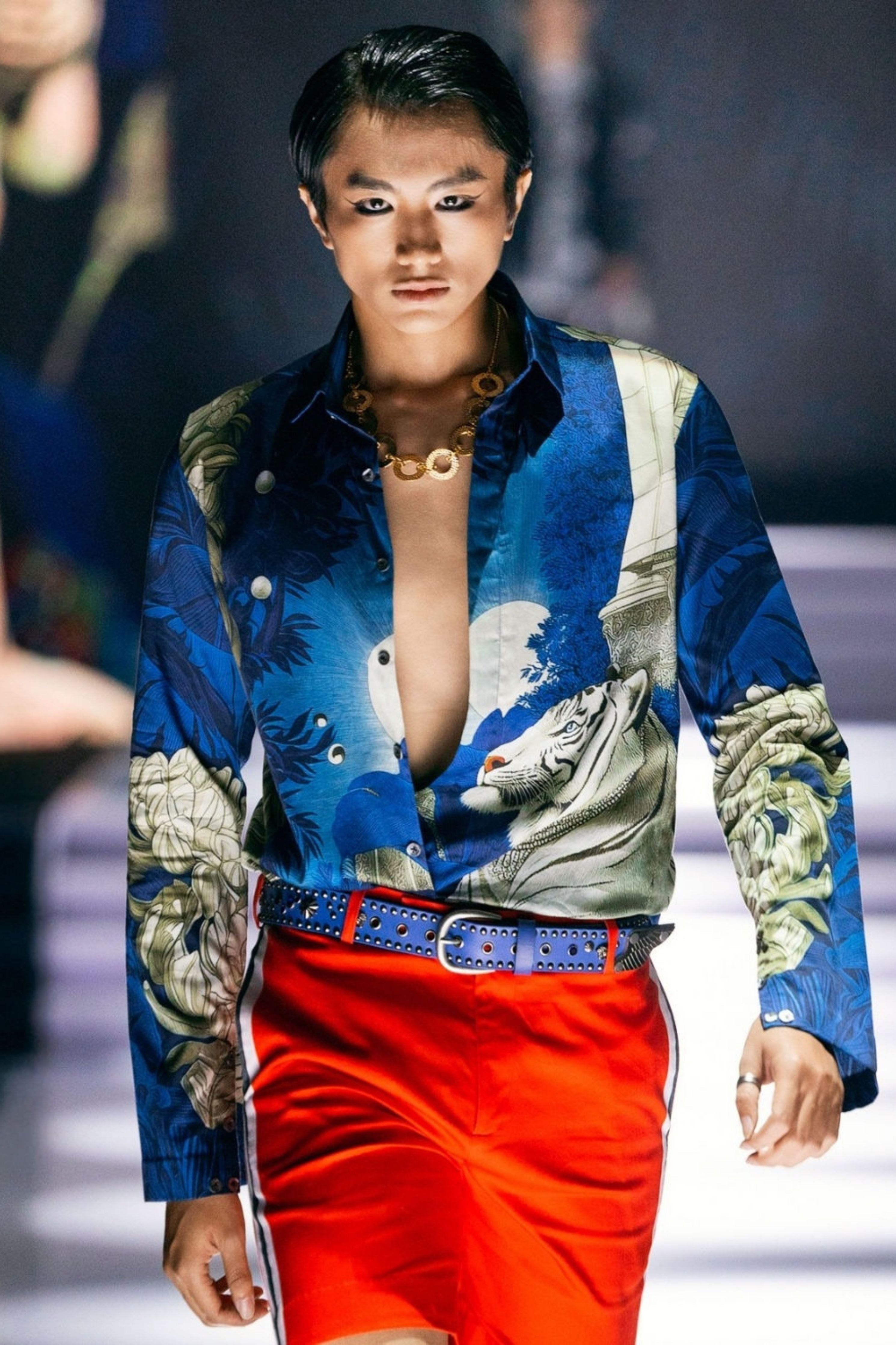 Blue Tiger Signature Printed Shirt