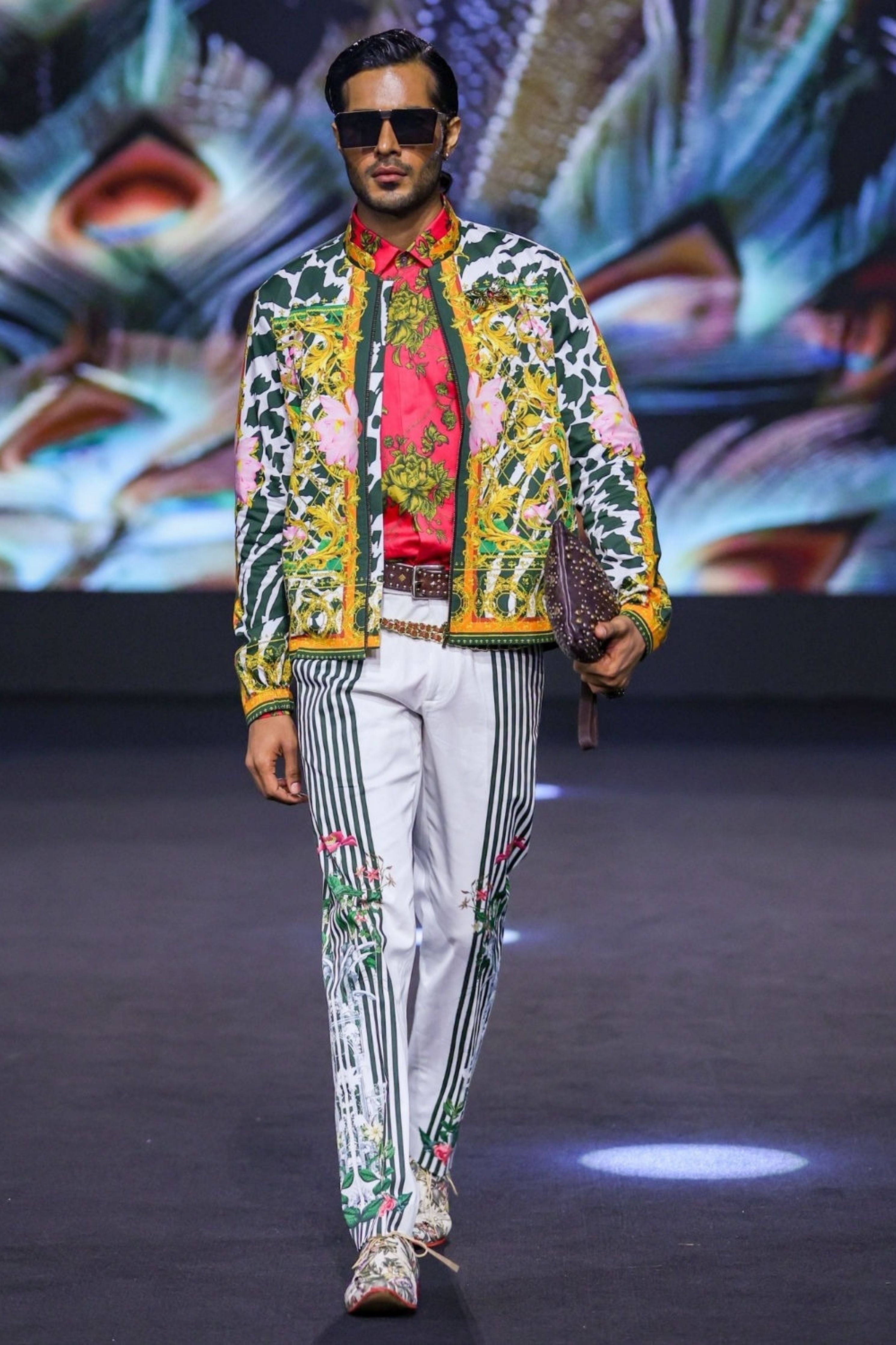 Robby Side Striper Printed Trousers